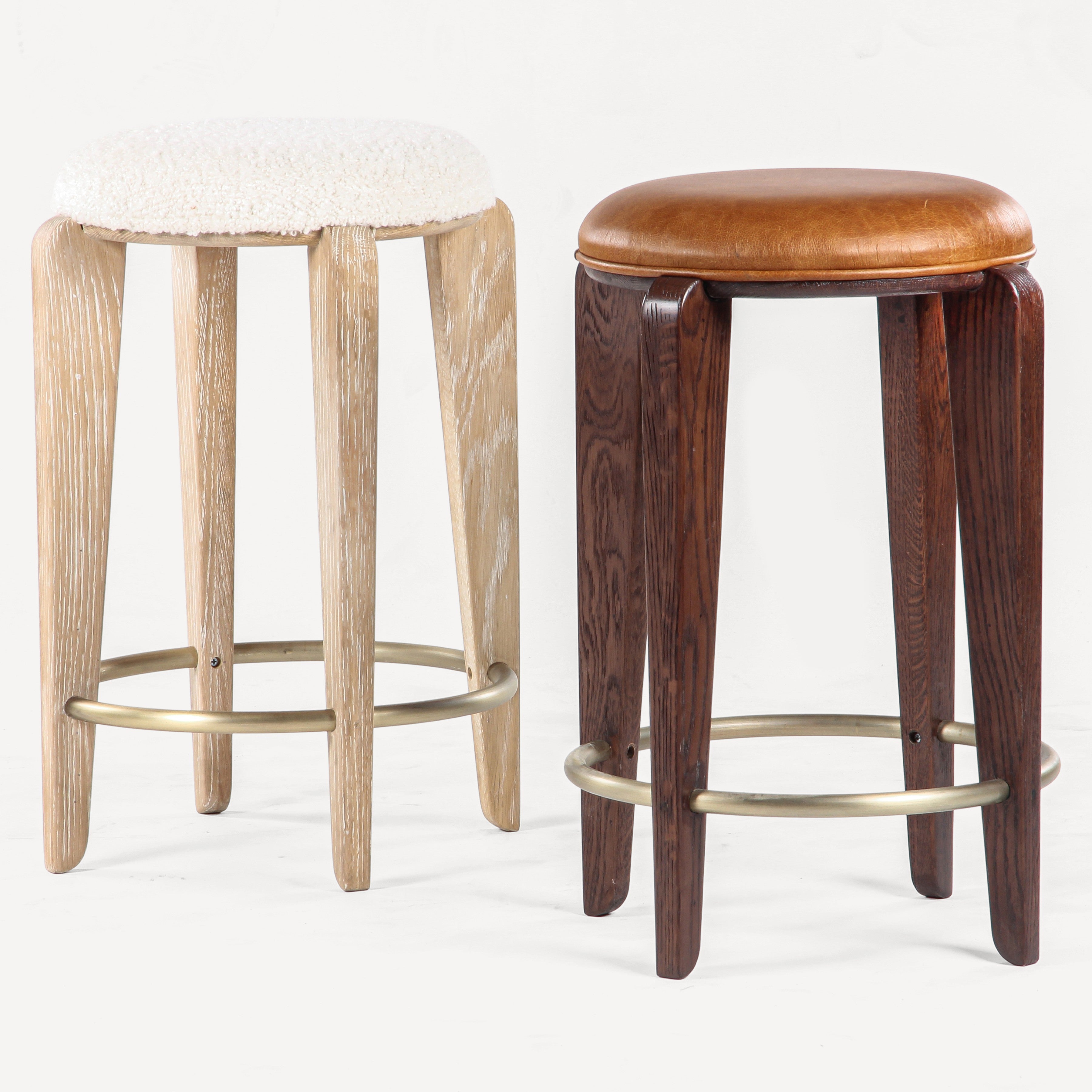Quattro Solid Oak Counter Stool