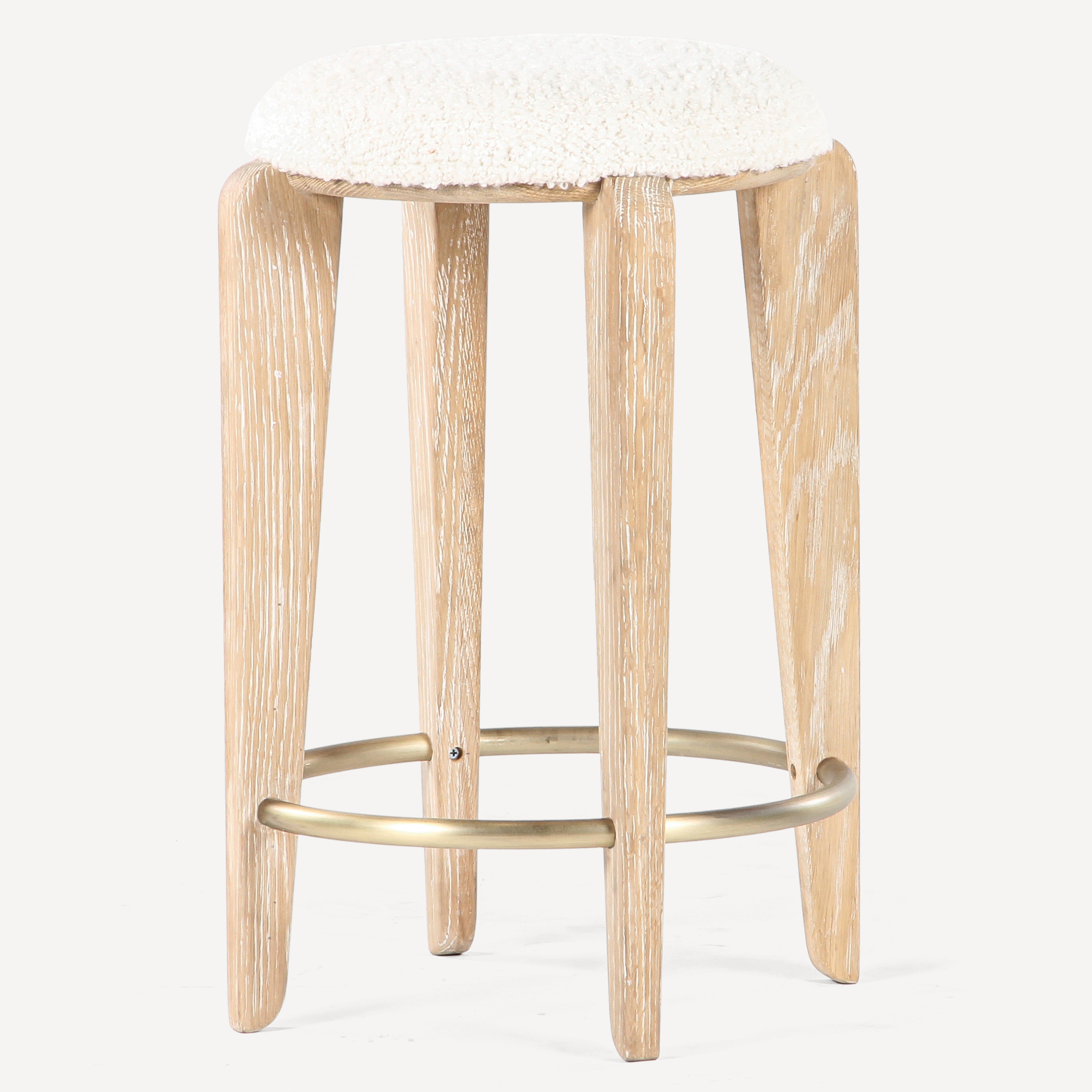 Quattro Solid Oak Counter Stool