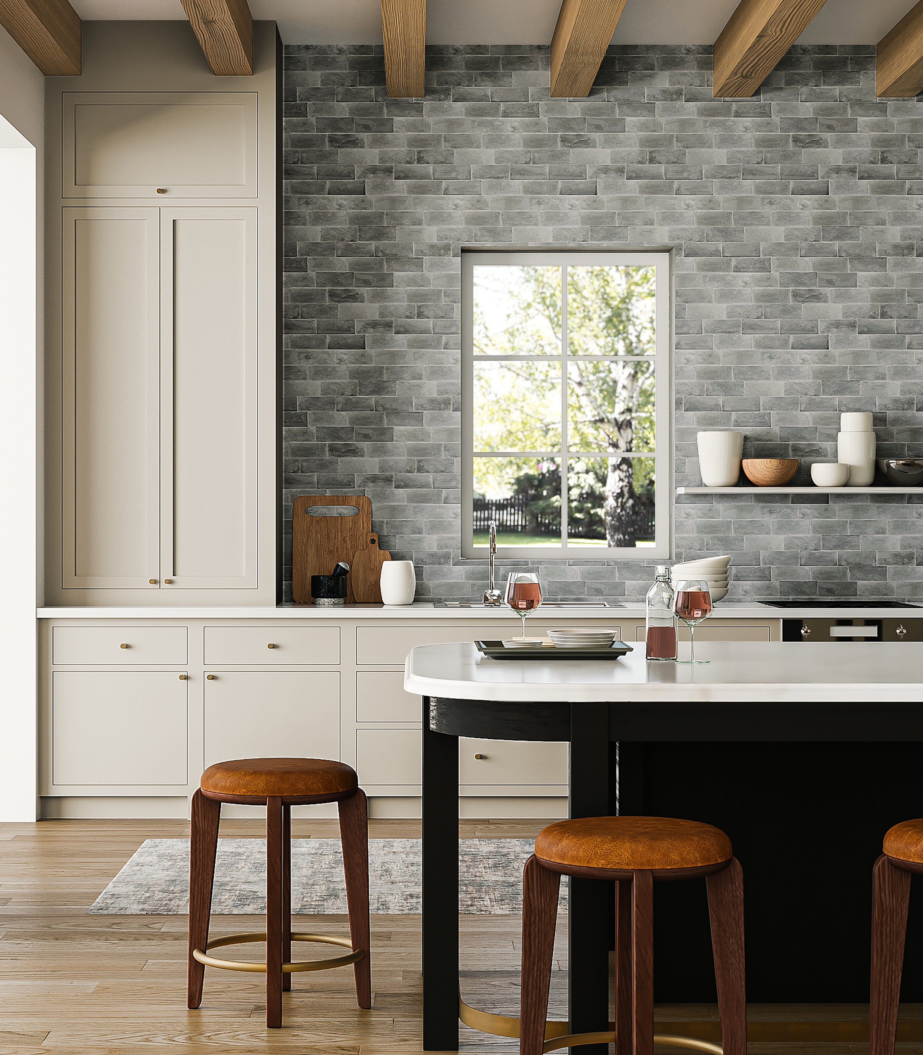 Quattro Solid Oak Counter Stool