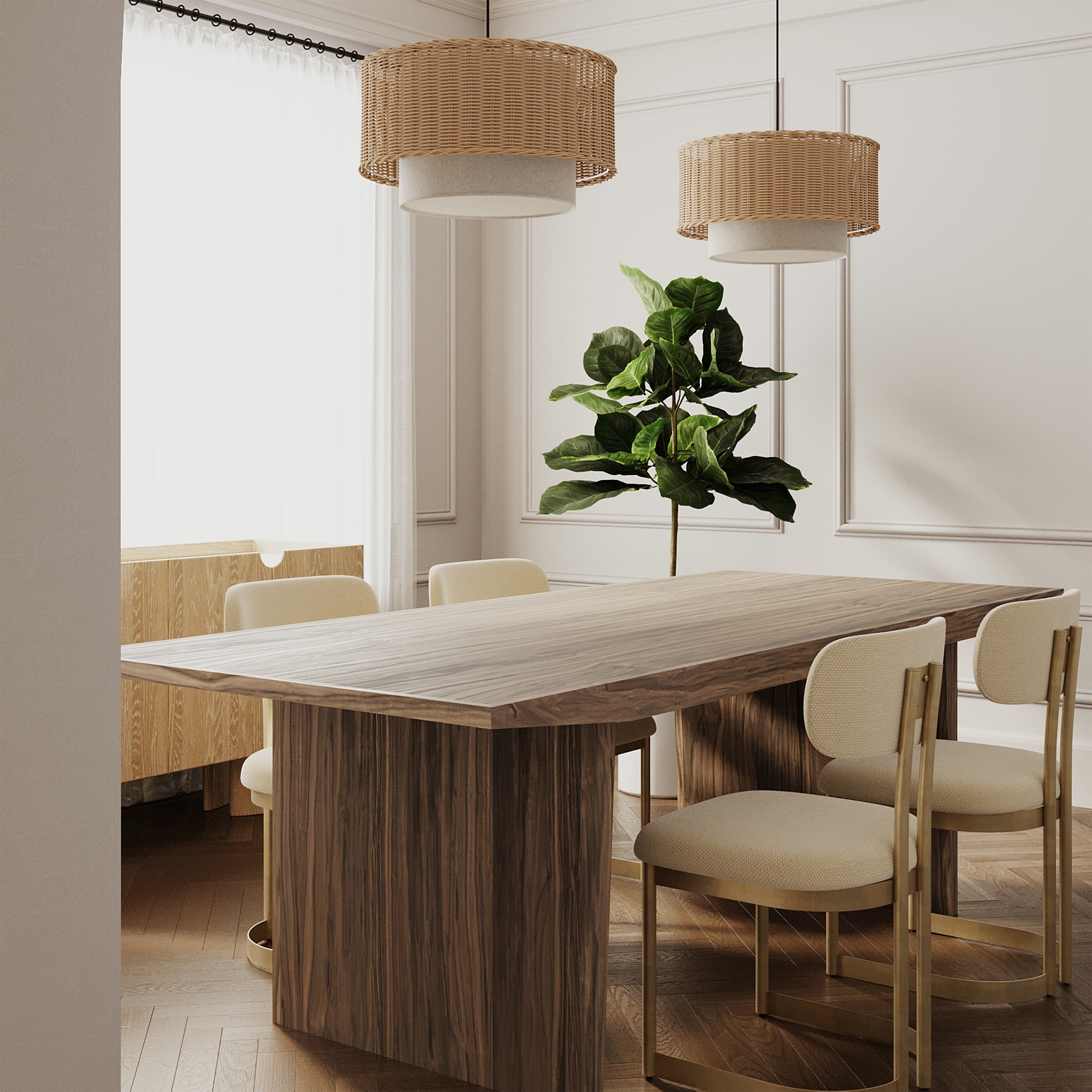 Tangent Walnut Dining Table