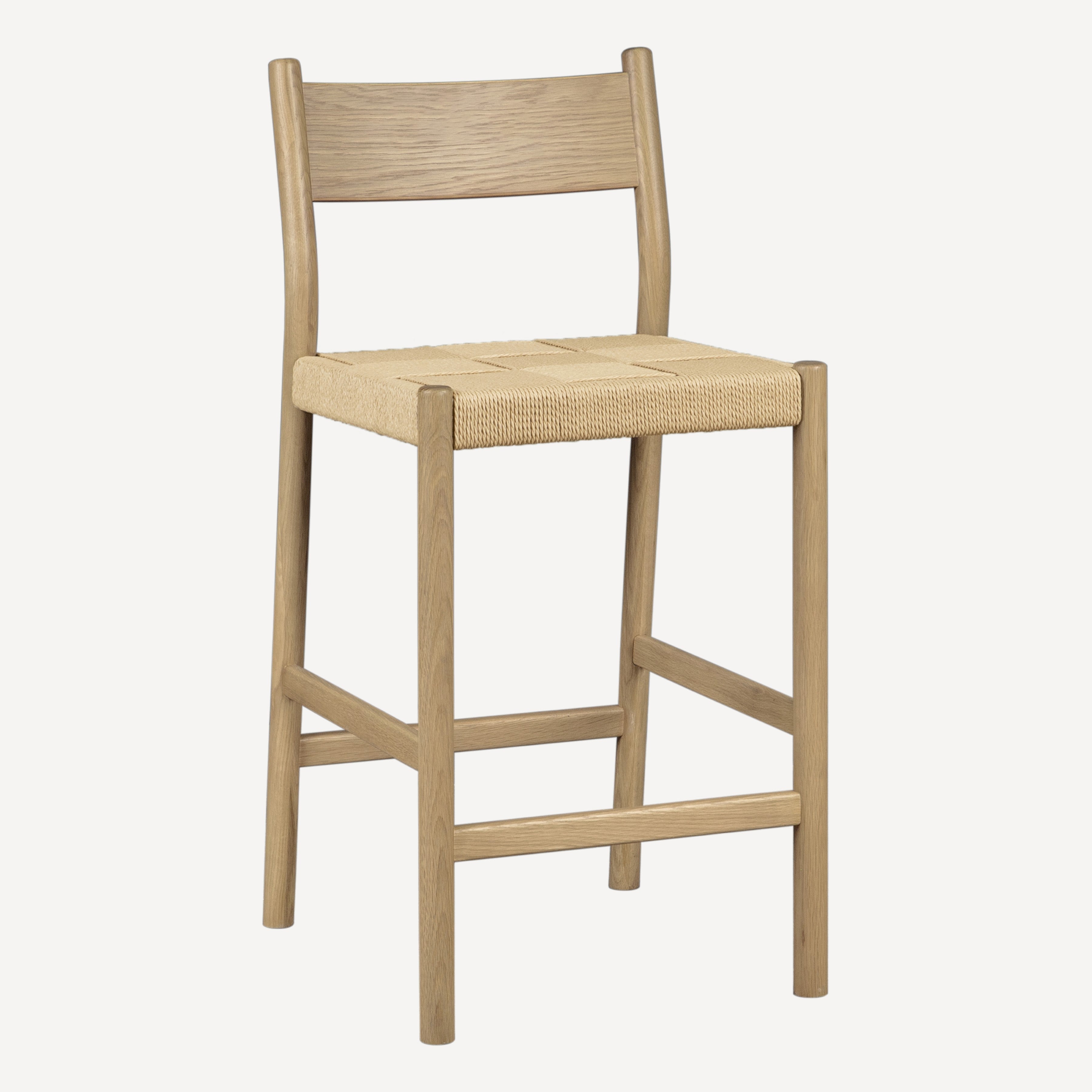 Asher Oak Danish Cord Counter Stool