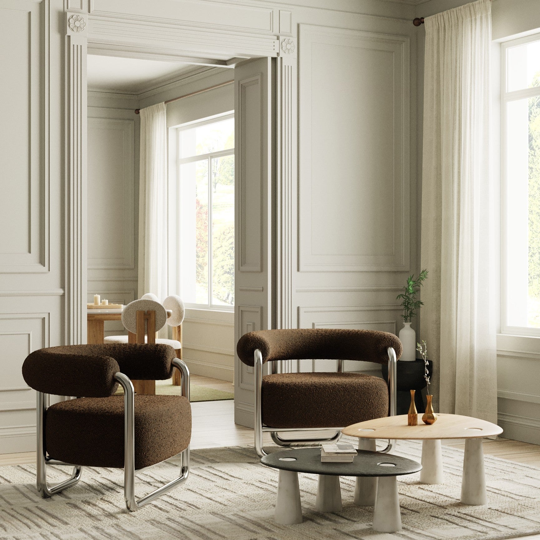 Dune Metallic Accent Chair