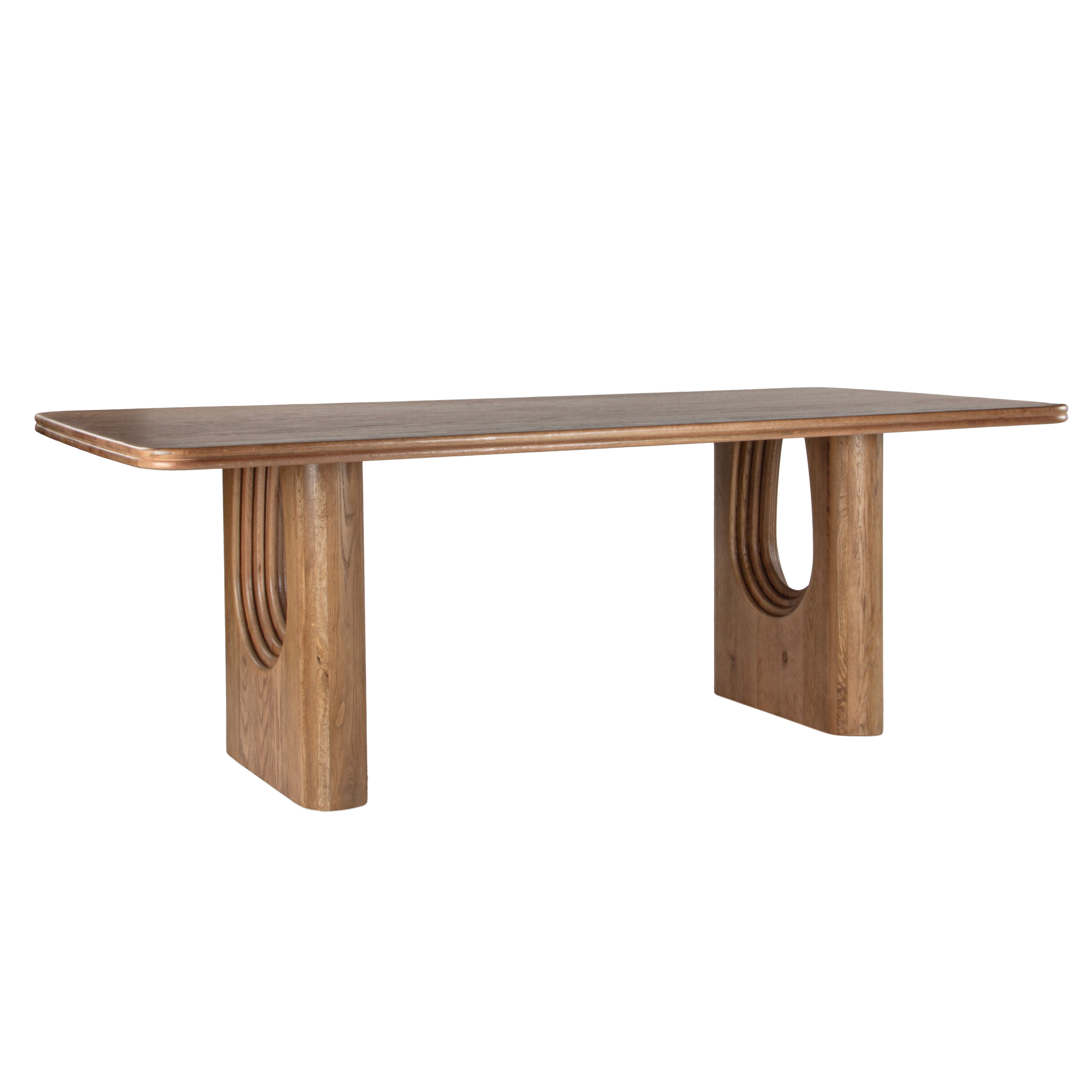 Layered Solid Oak Dining Table