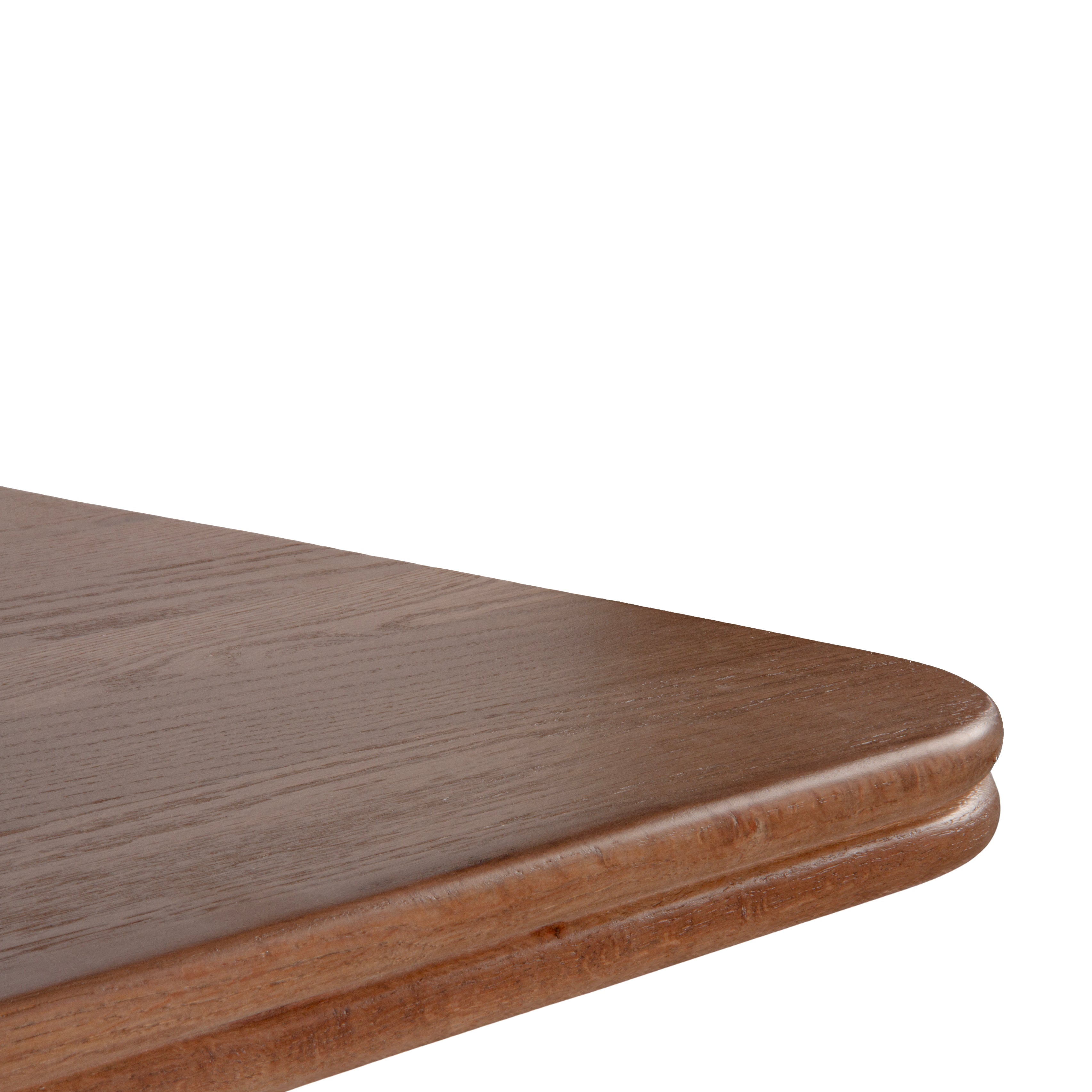 Layered Solid Oak Dining Table