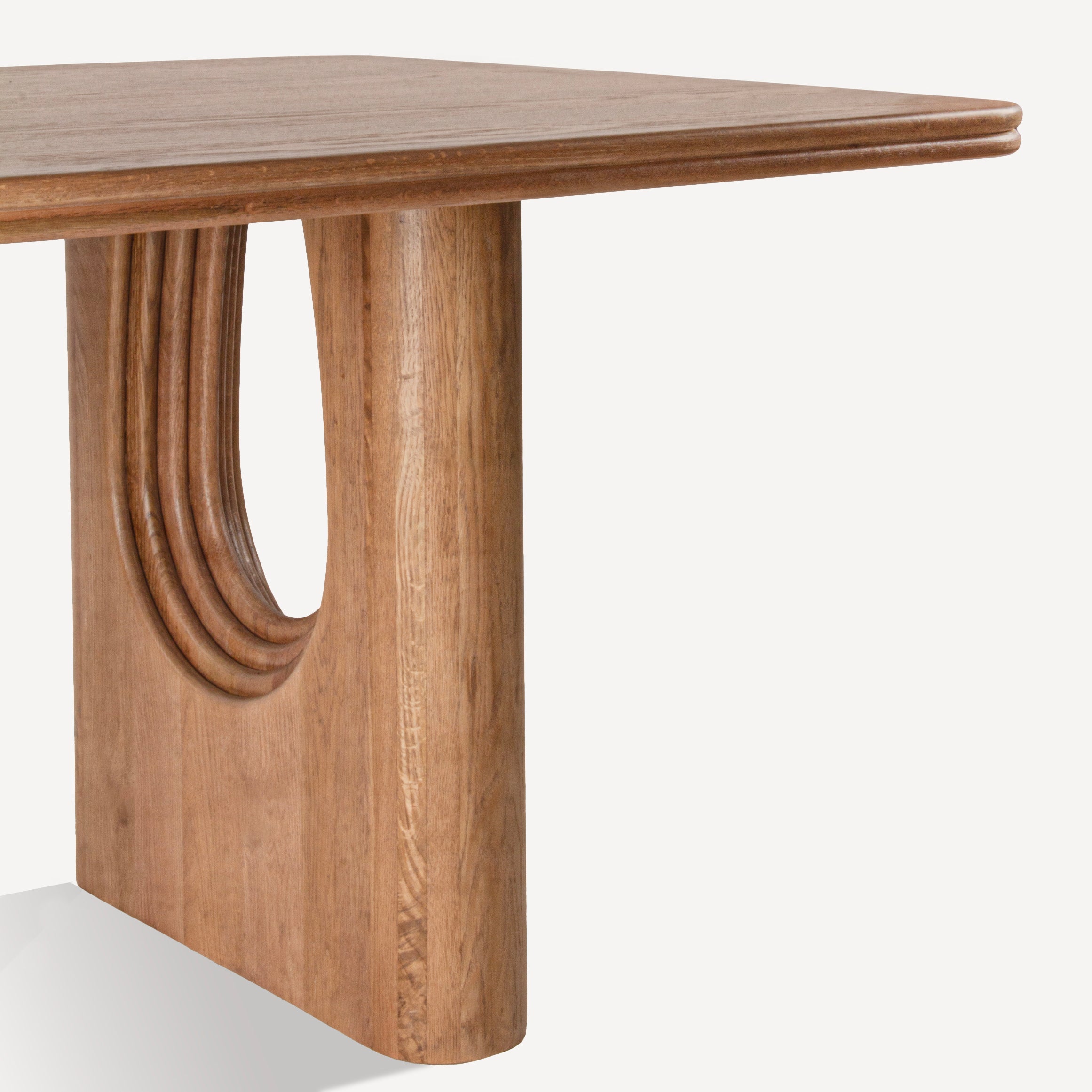 Layered Solid Oak Dining Table