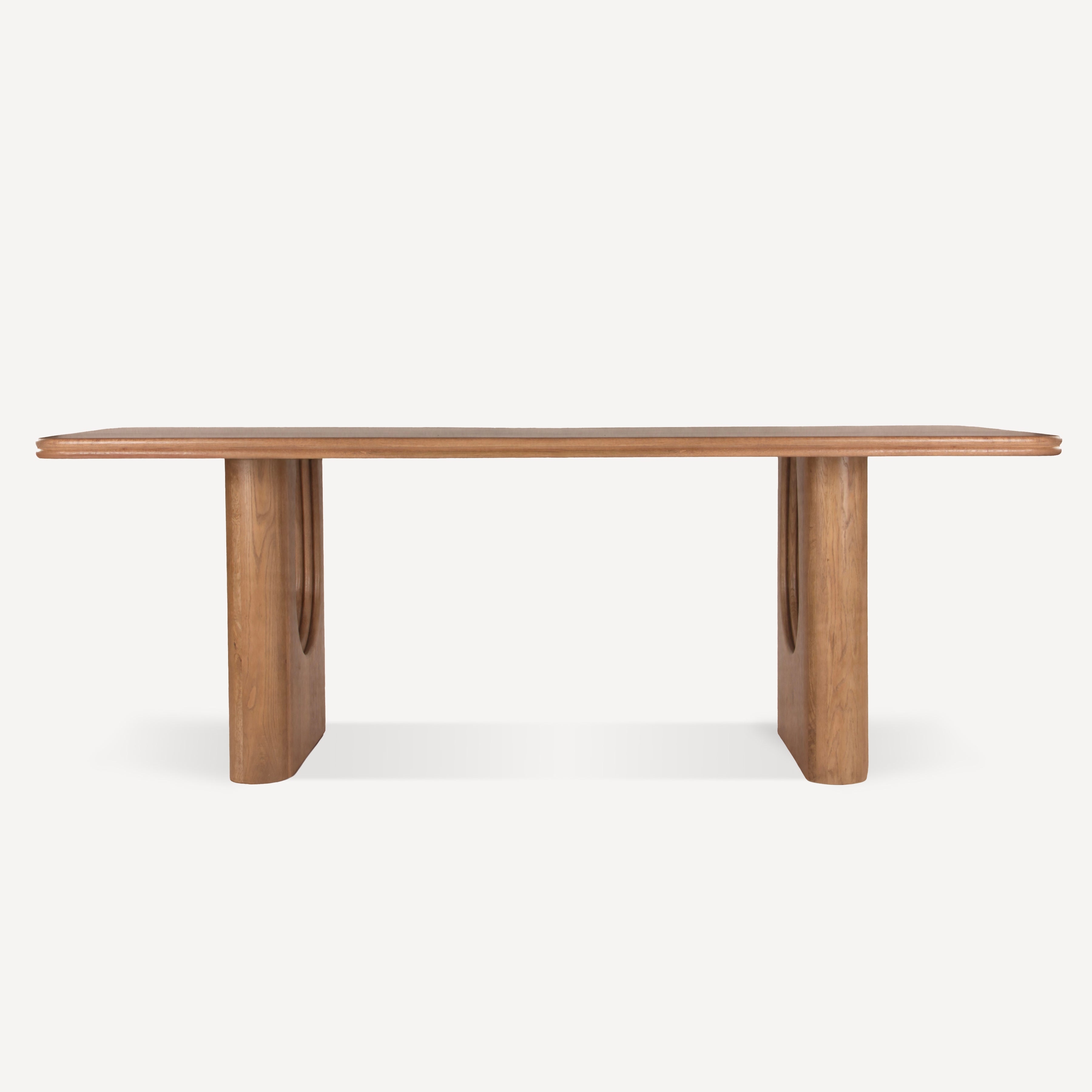 Layered Solid Oak Dining Table