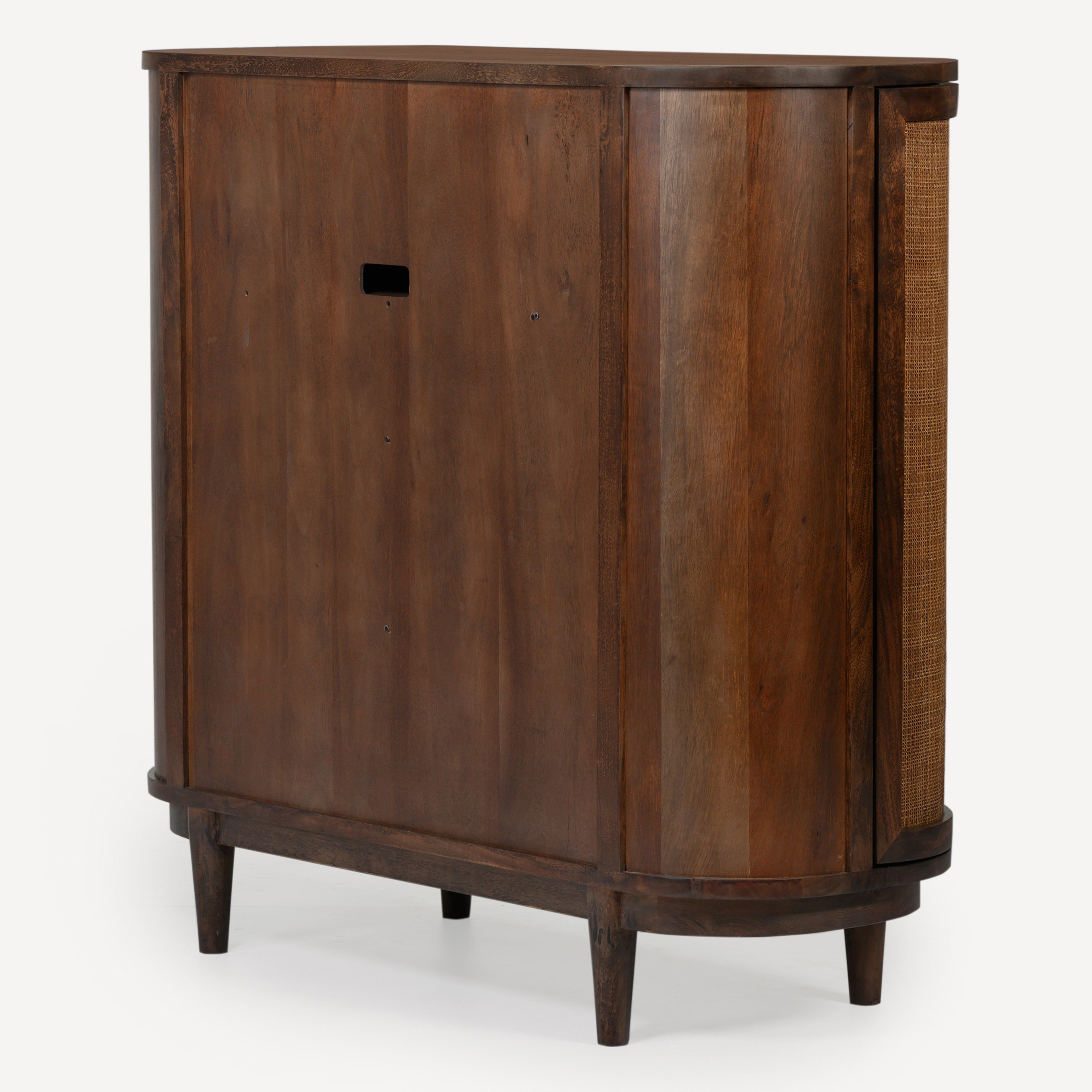 Canggu Storage Cane Solid Wood Cabinet