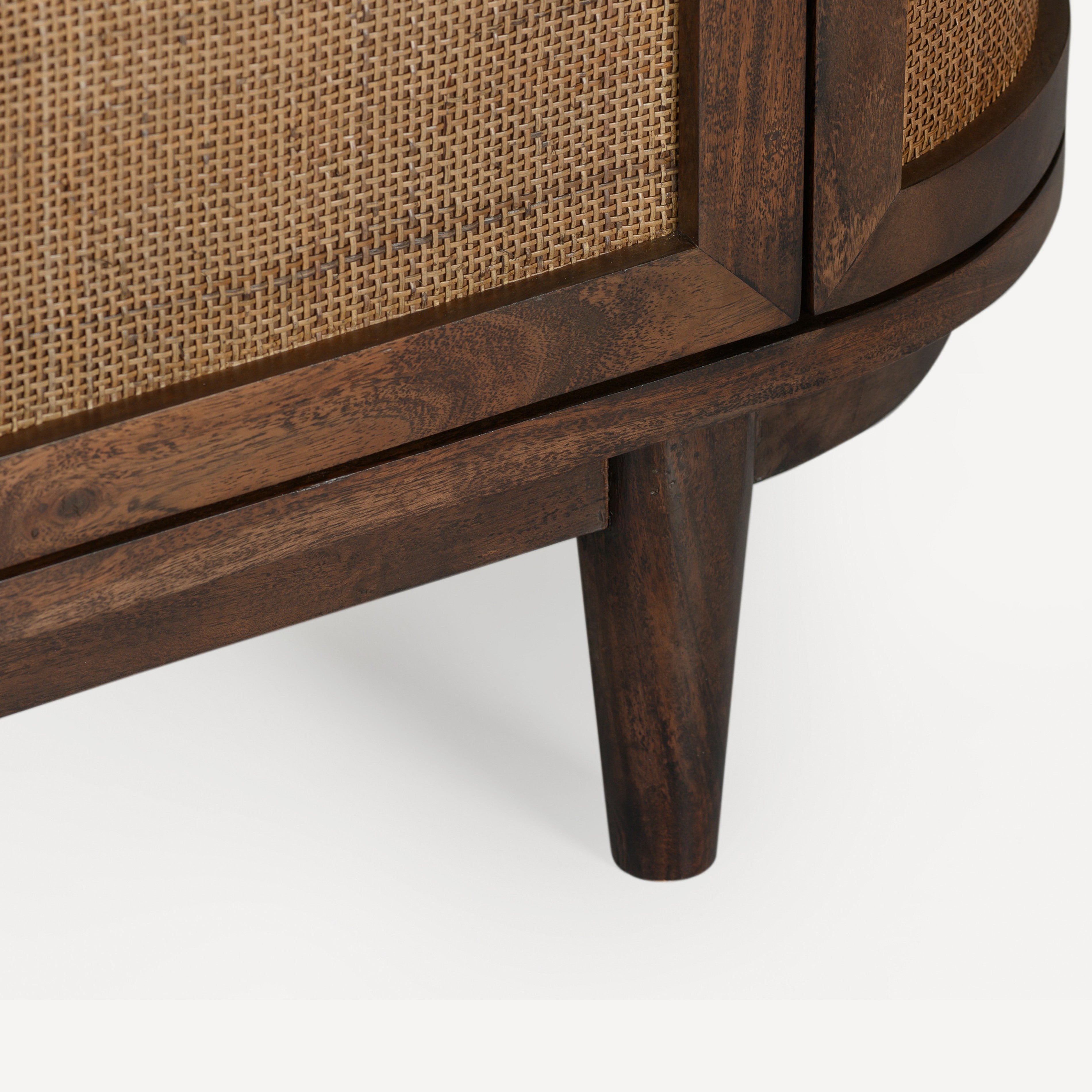 Canggu Storage Cane Solid Wood Cabinet