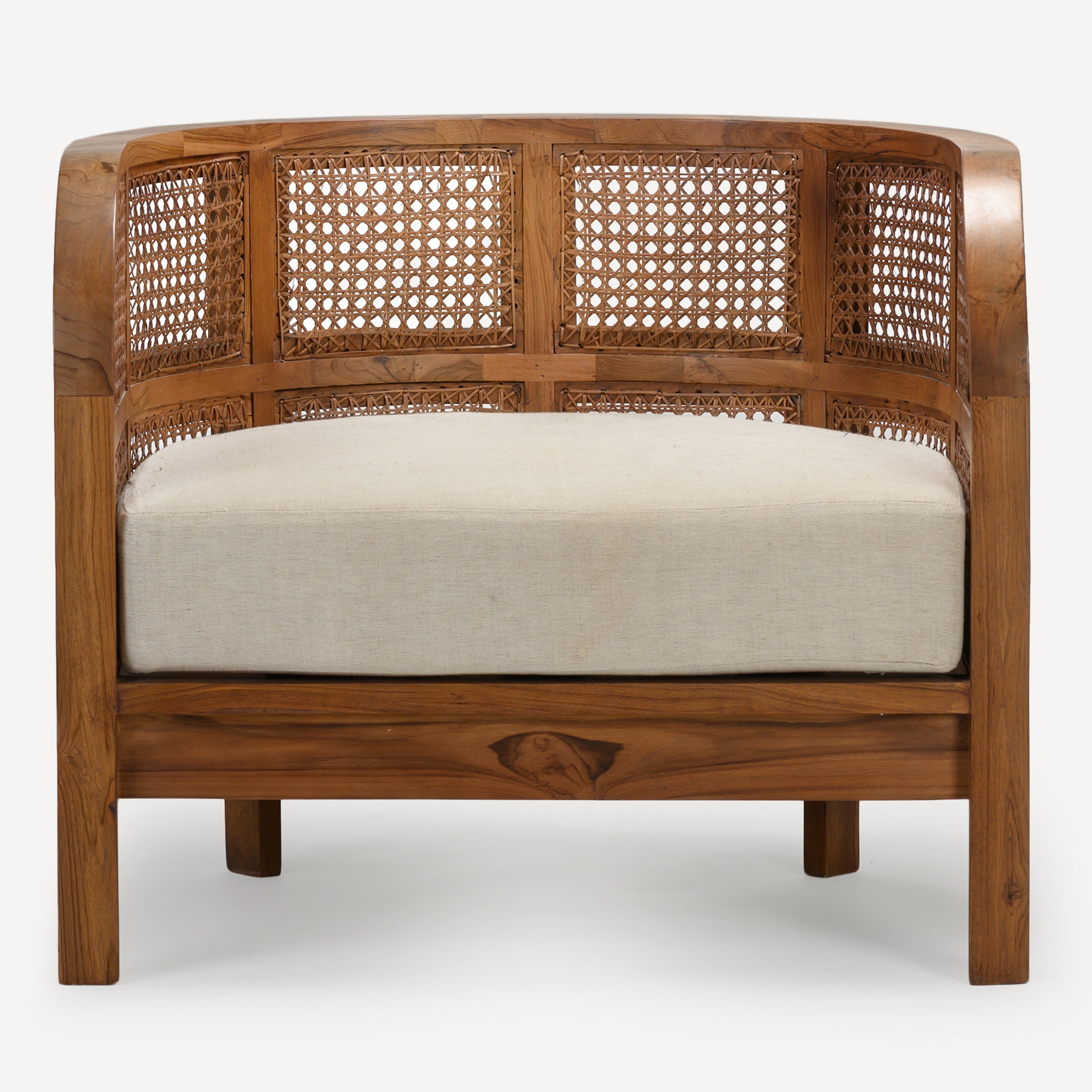 Nest Cane Recycled Teak Chair