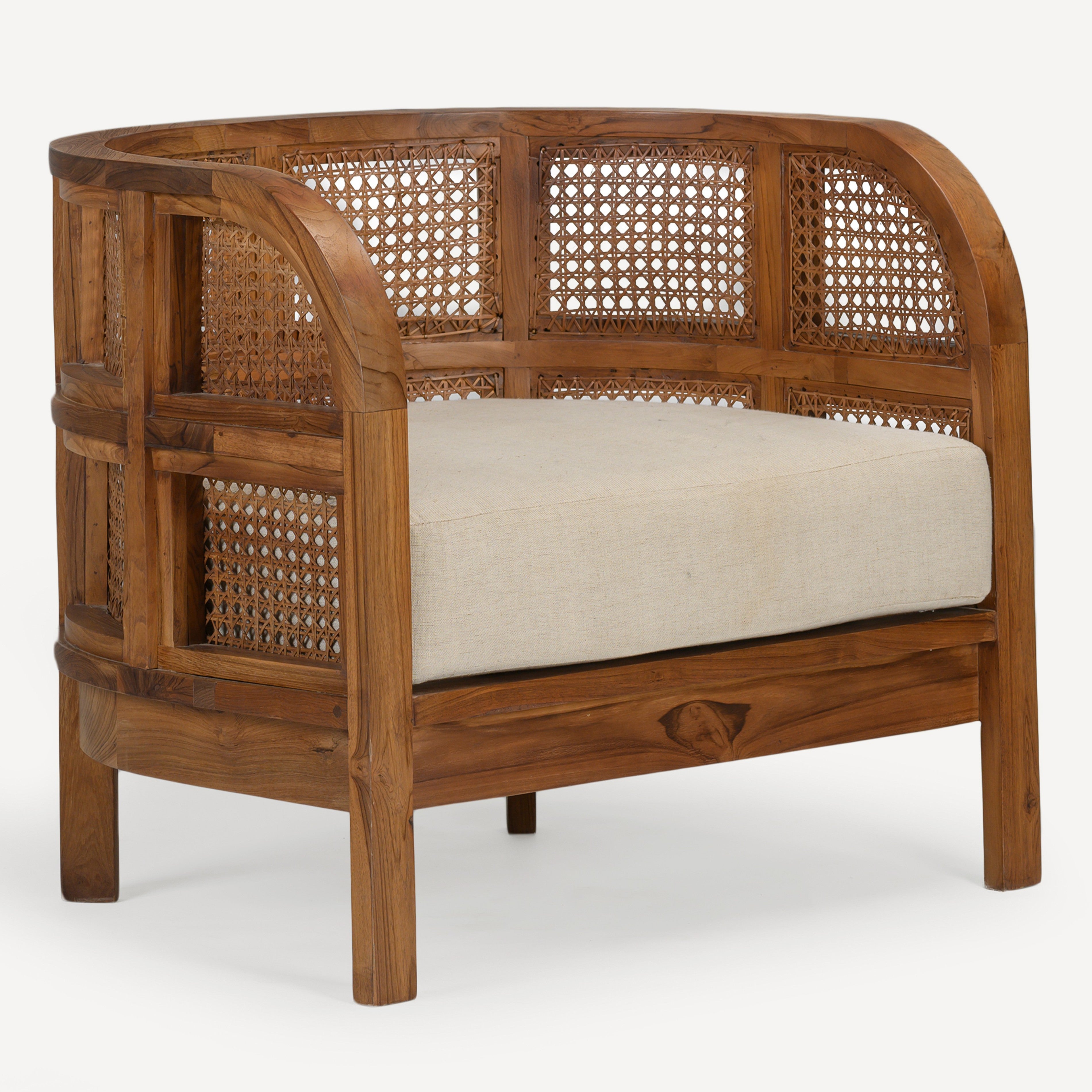 Nest Cane Recycled Teak Chair