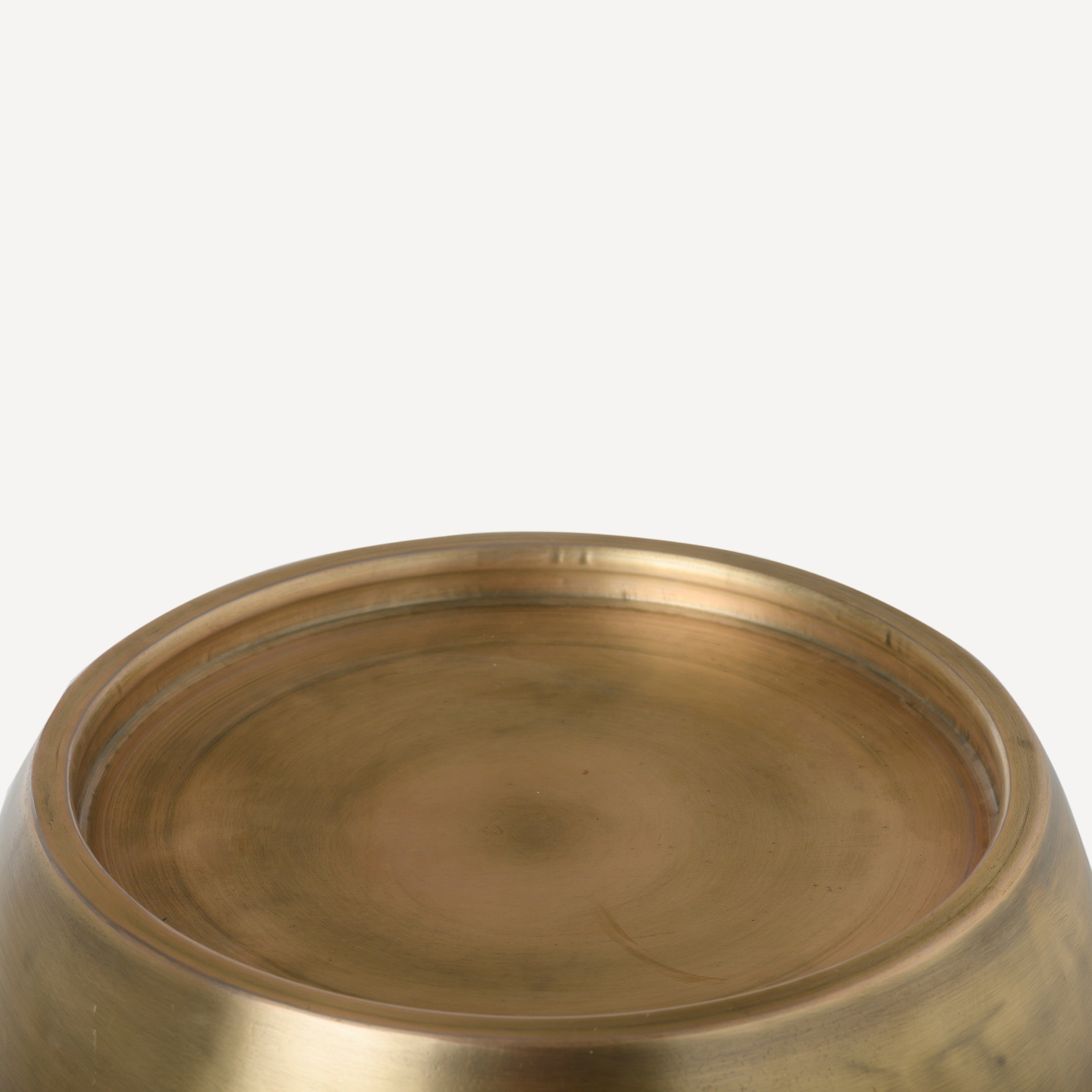 Pebble Antique Brass Side Table - Tall