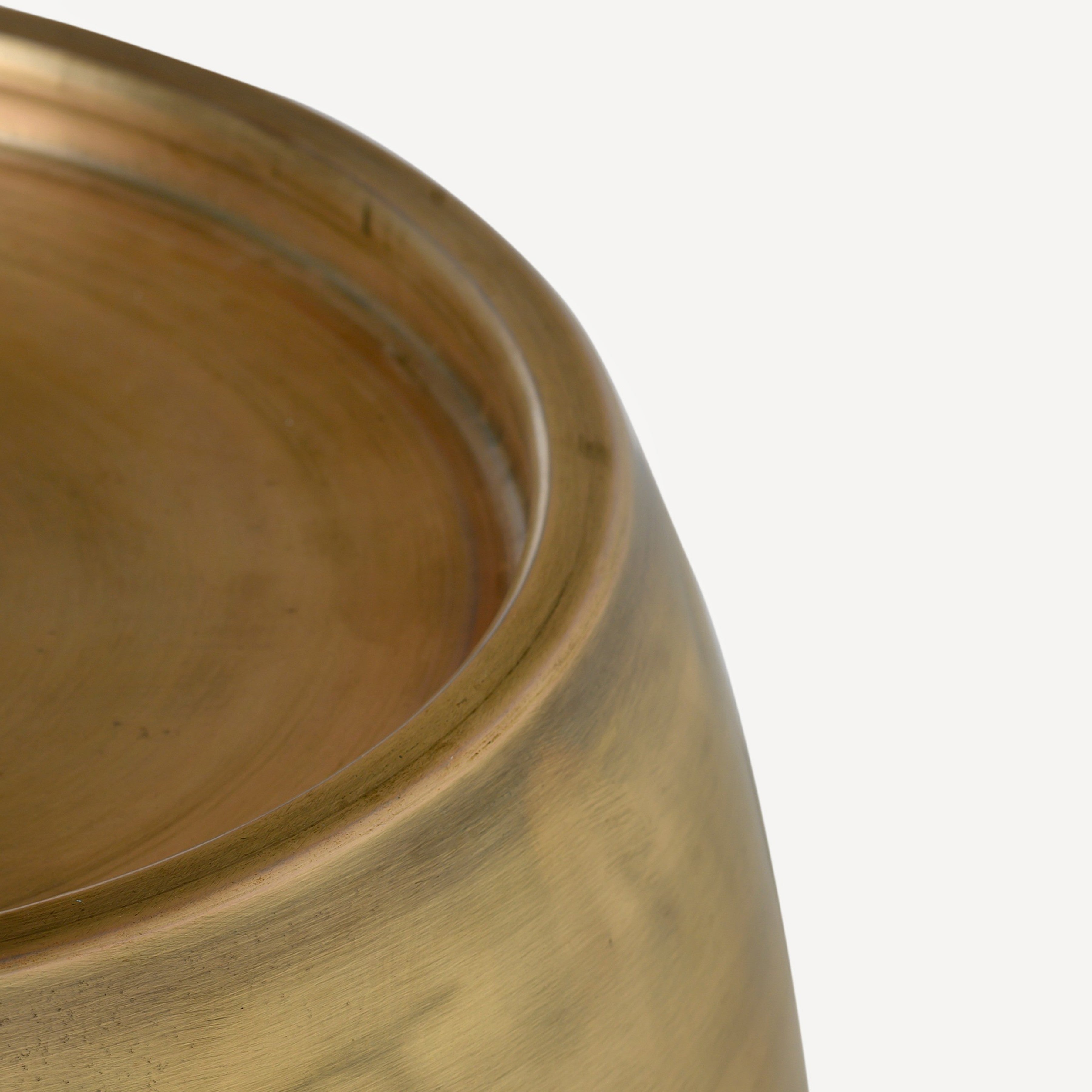 Pebble Antique Brass Side Table - Tall
