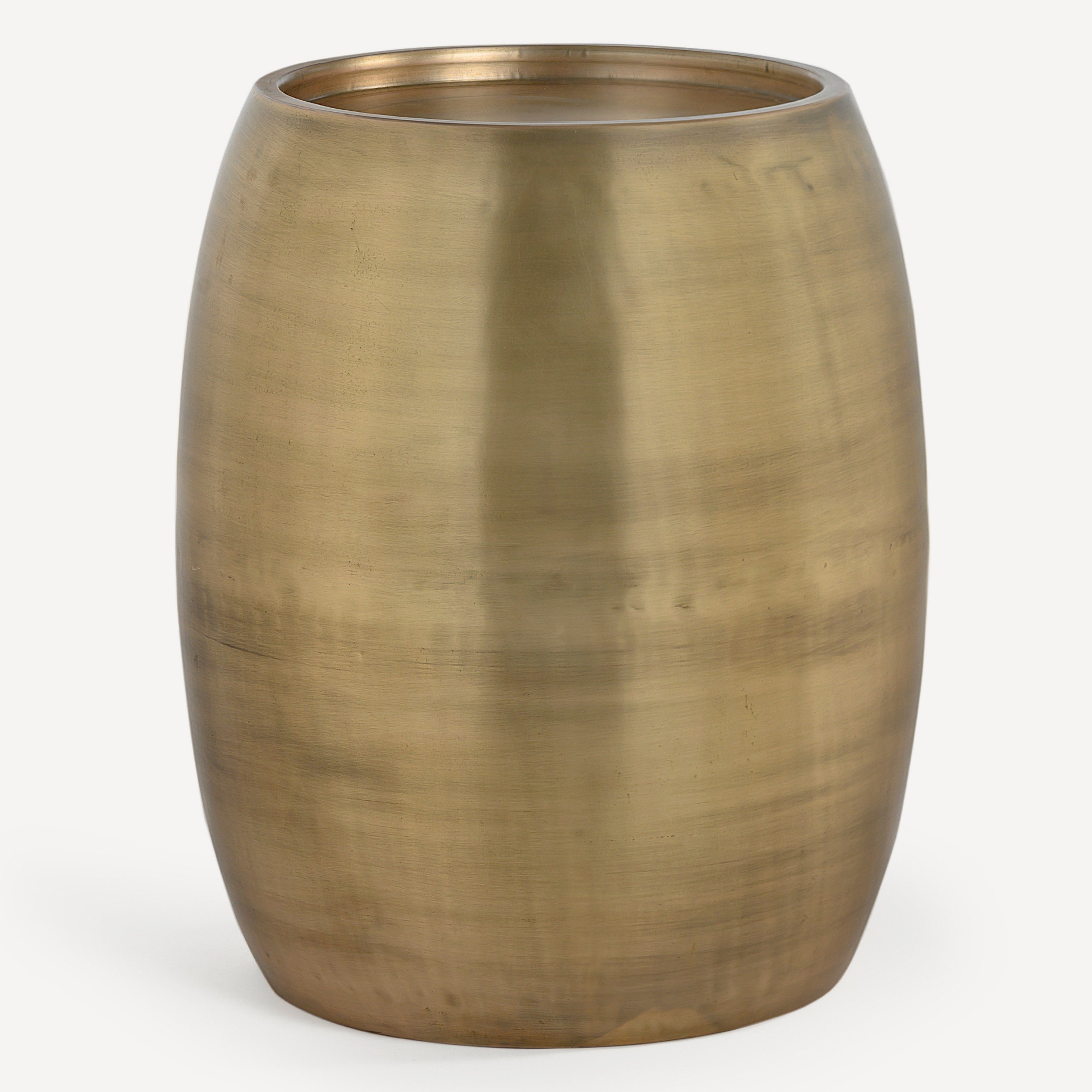 Pebble Antique Brass Side Table - Tall