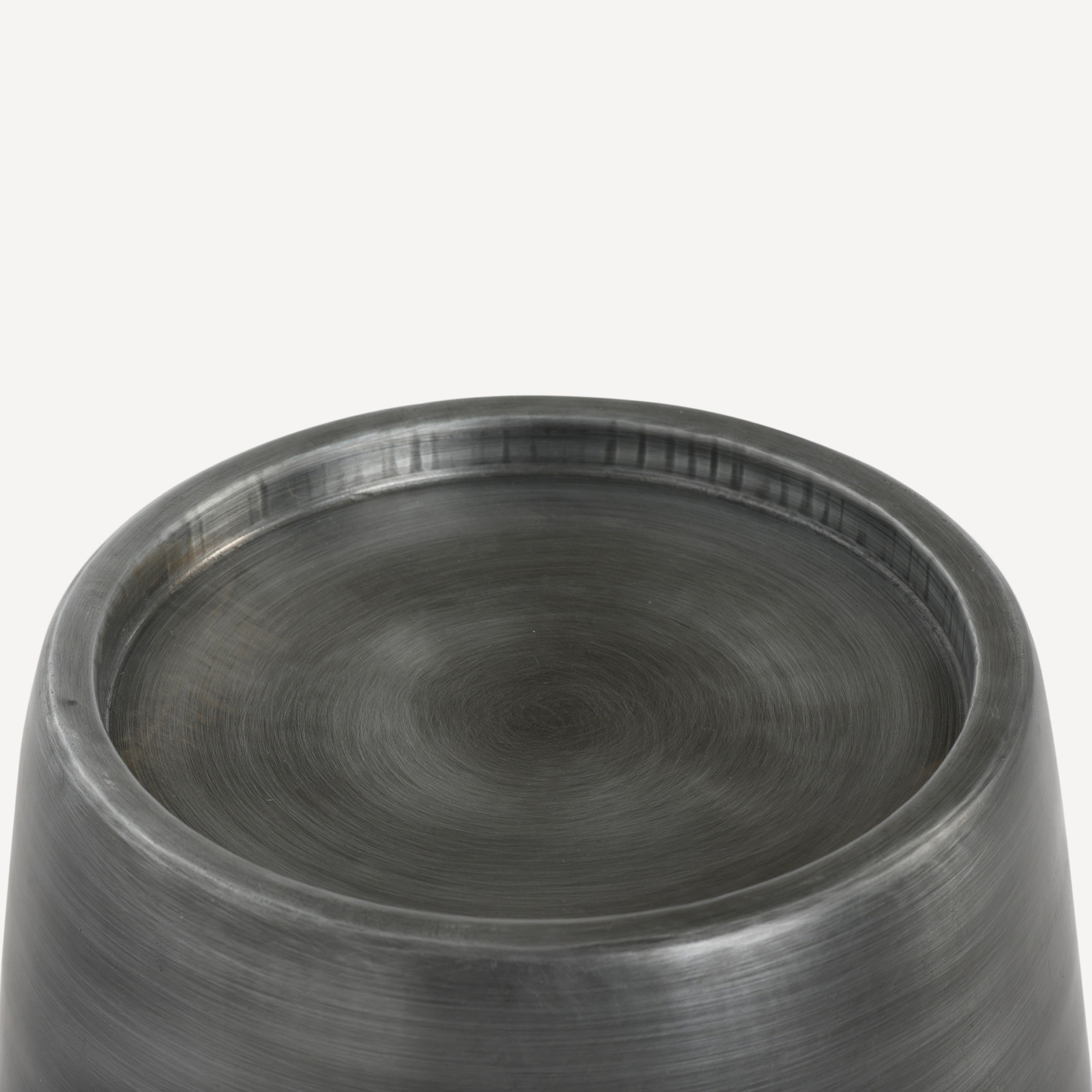 Pebble Zinc Finish Side Table - Medium