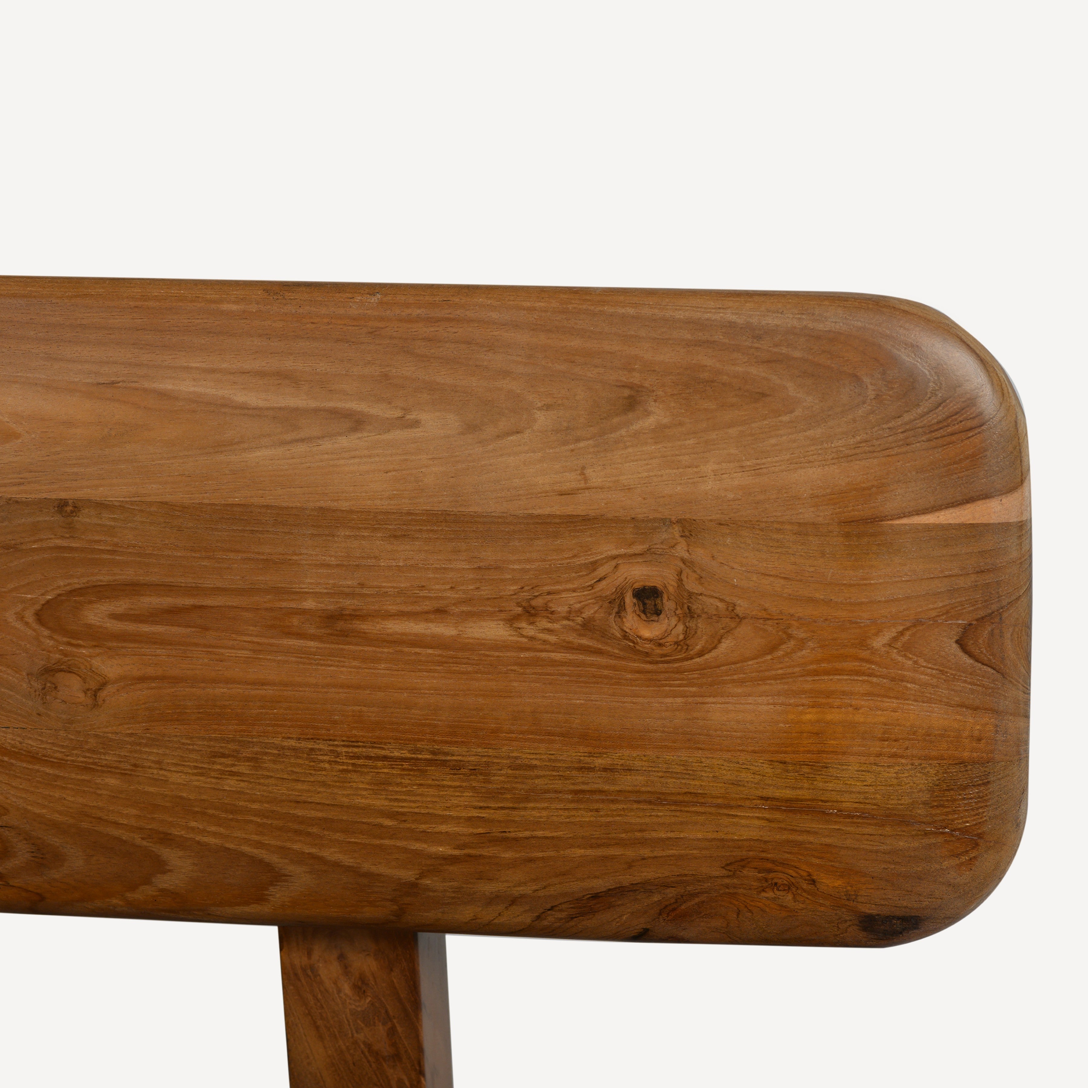 Robertson Recycled Teak Leather Bench