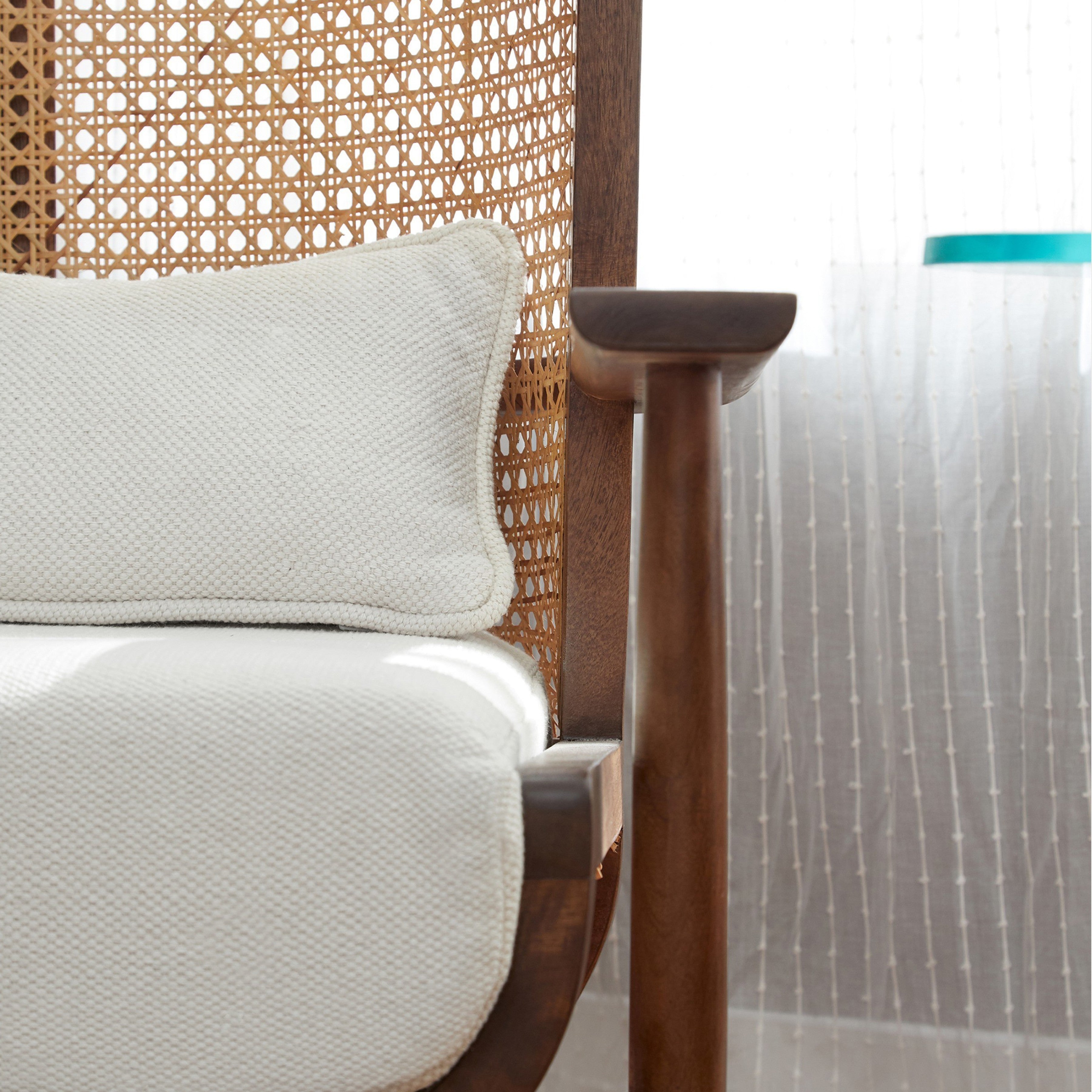 Wingman Cane Accent Chair