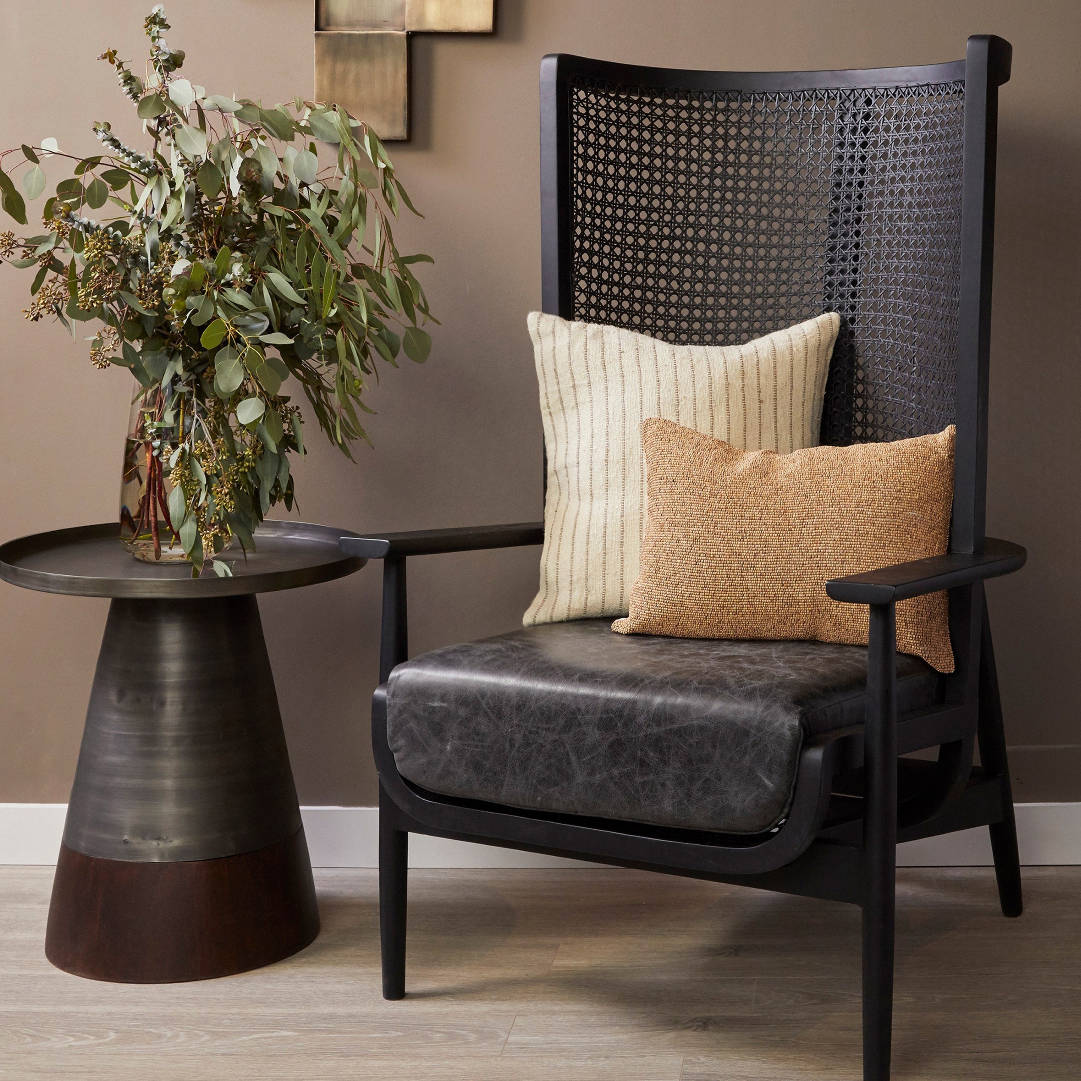 Wingman Cane Accent Chair