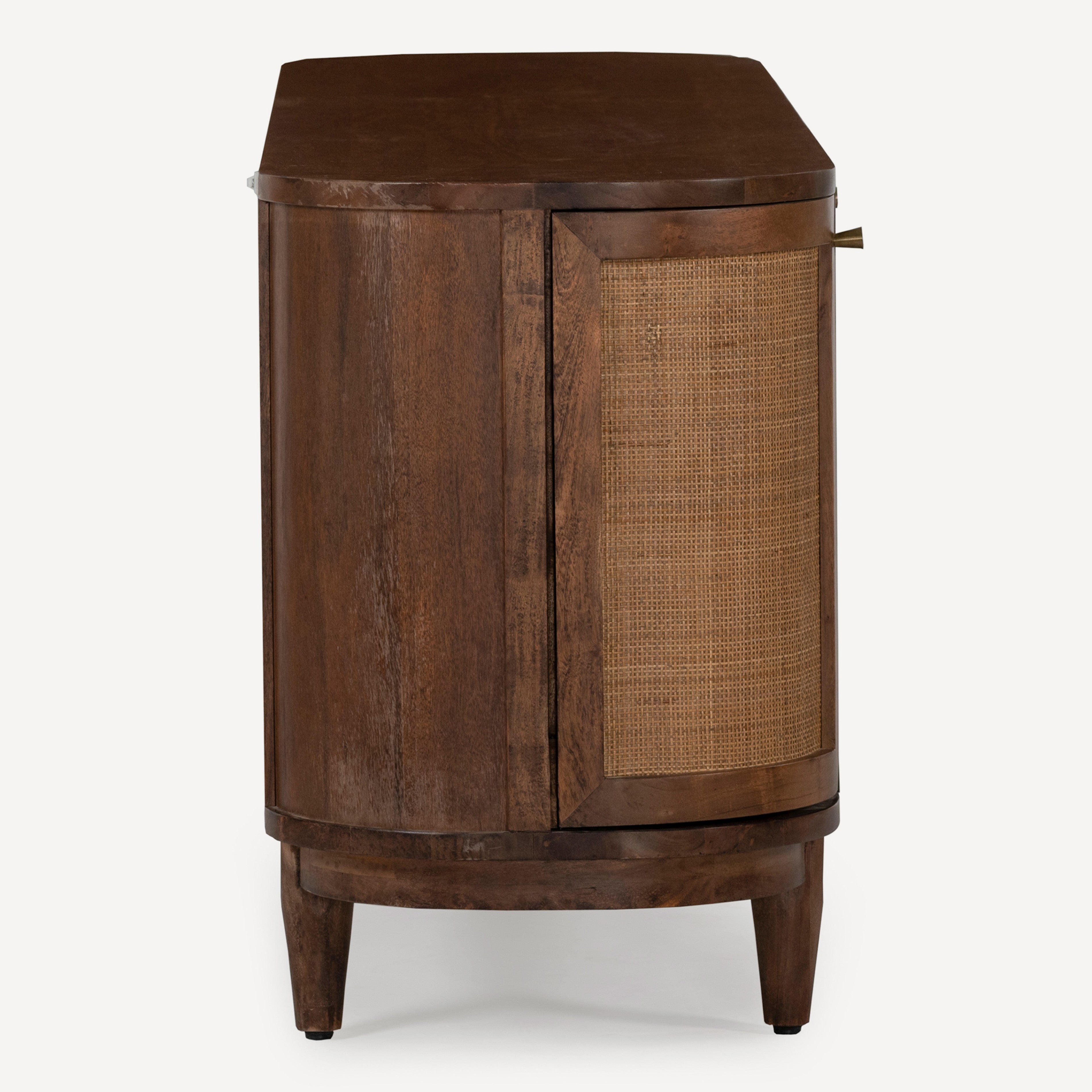 Canggu Cane Solid Wood Media Stand