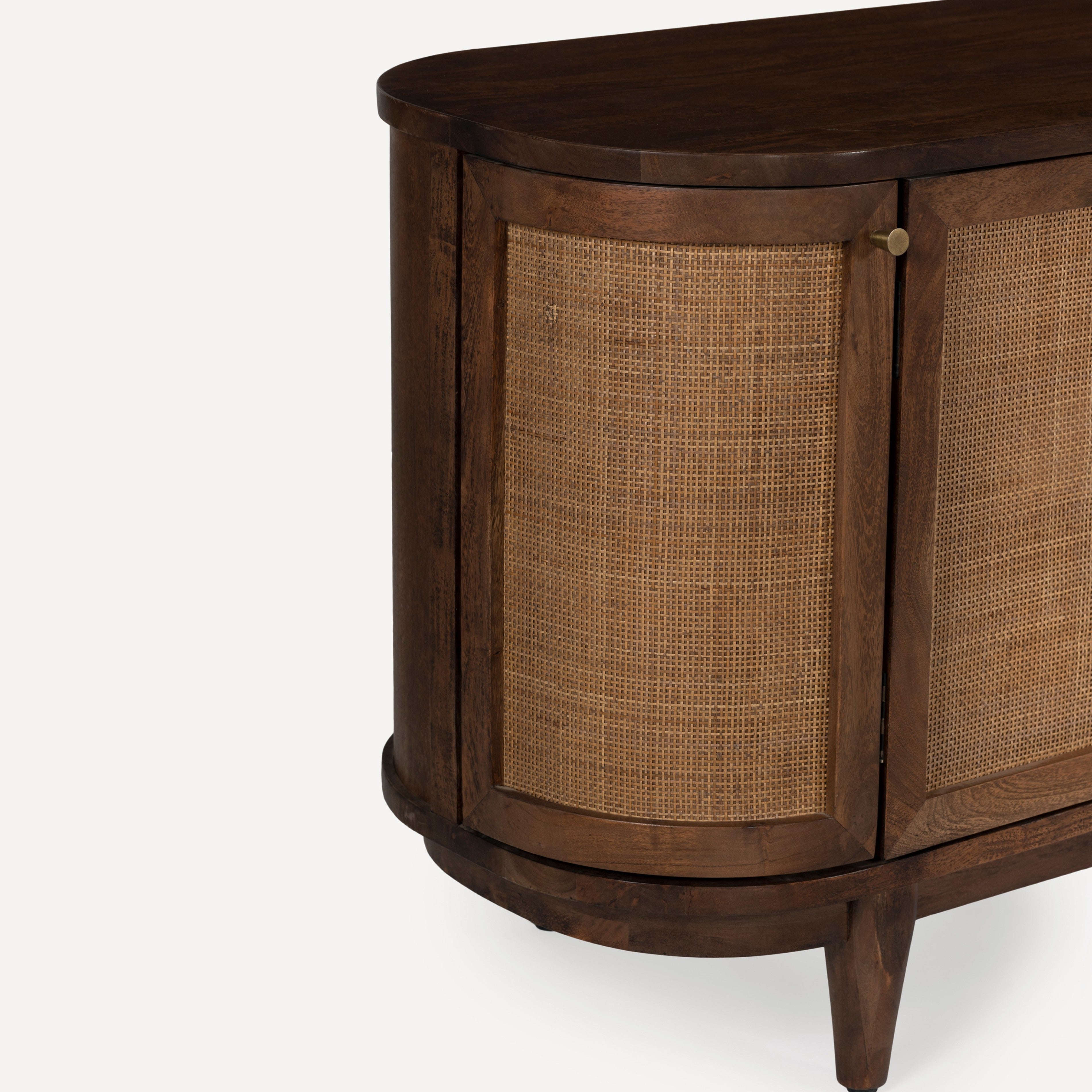 Canggu Cane Solid Wood Media Stand