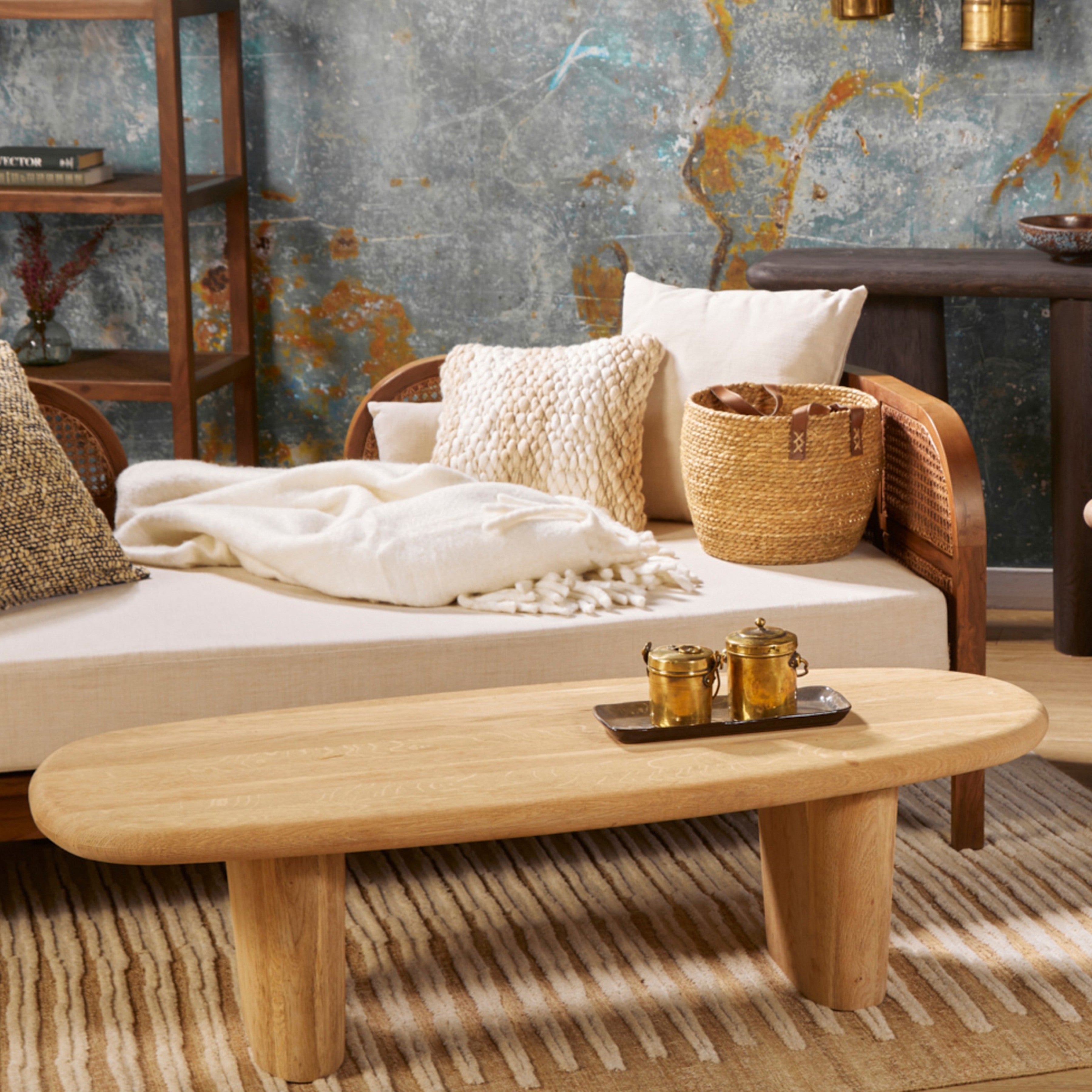 Laurel Solid White Oak Coffee Table