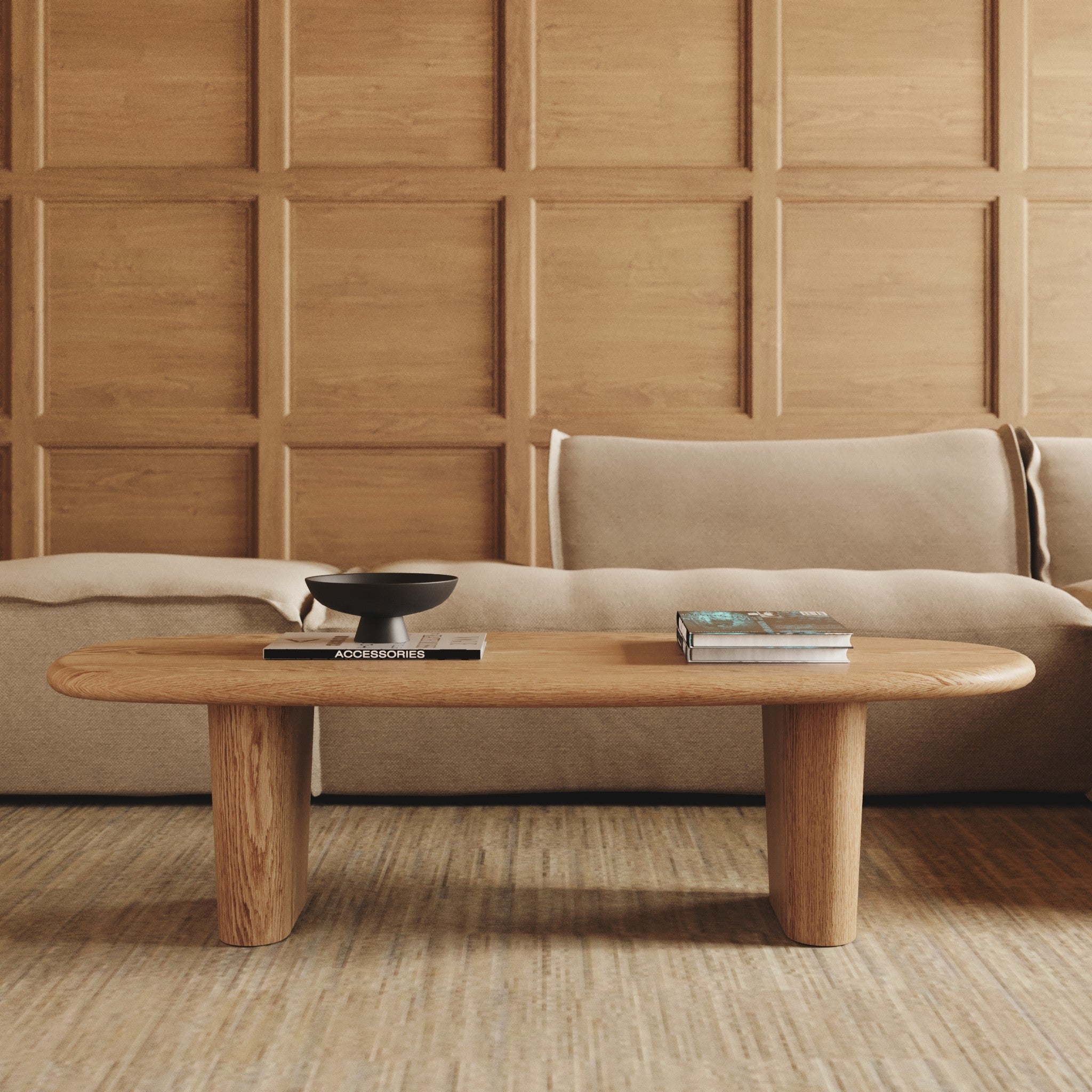 Laurel Solid White Oak Coffee Table