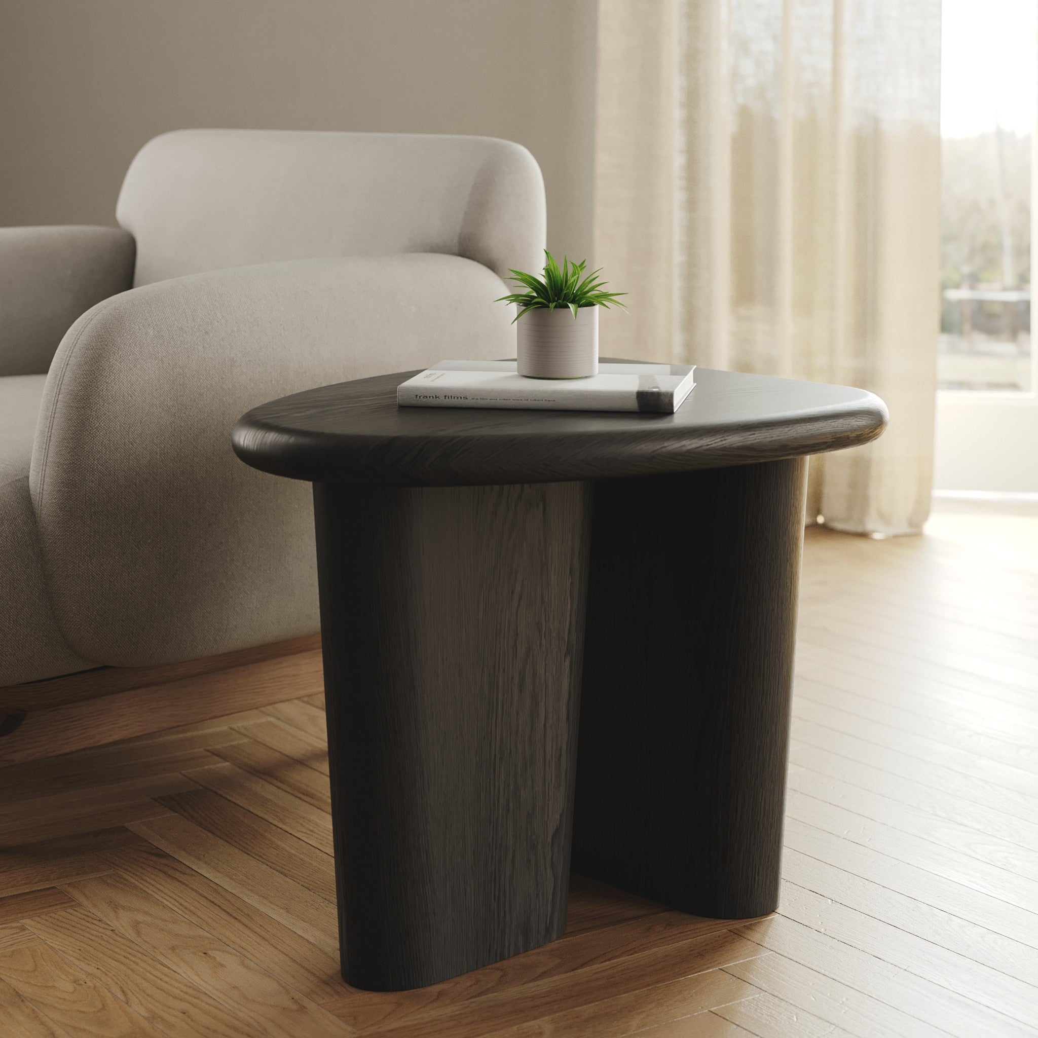 Laurel Solid White Oak Side Table