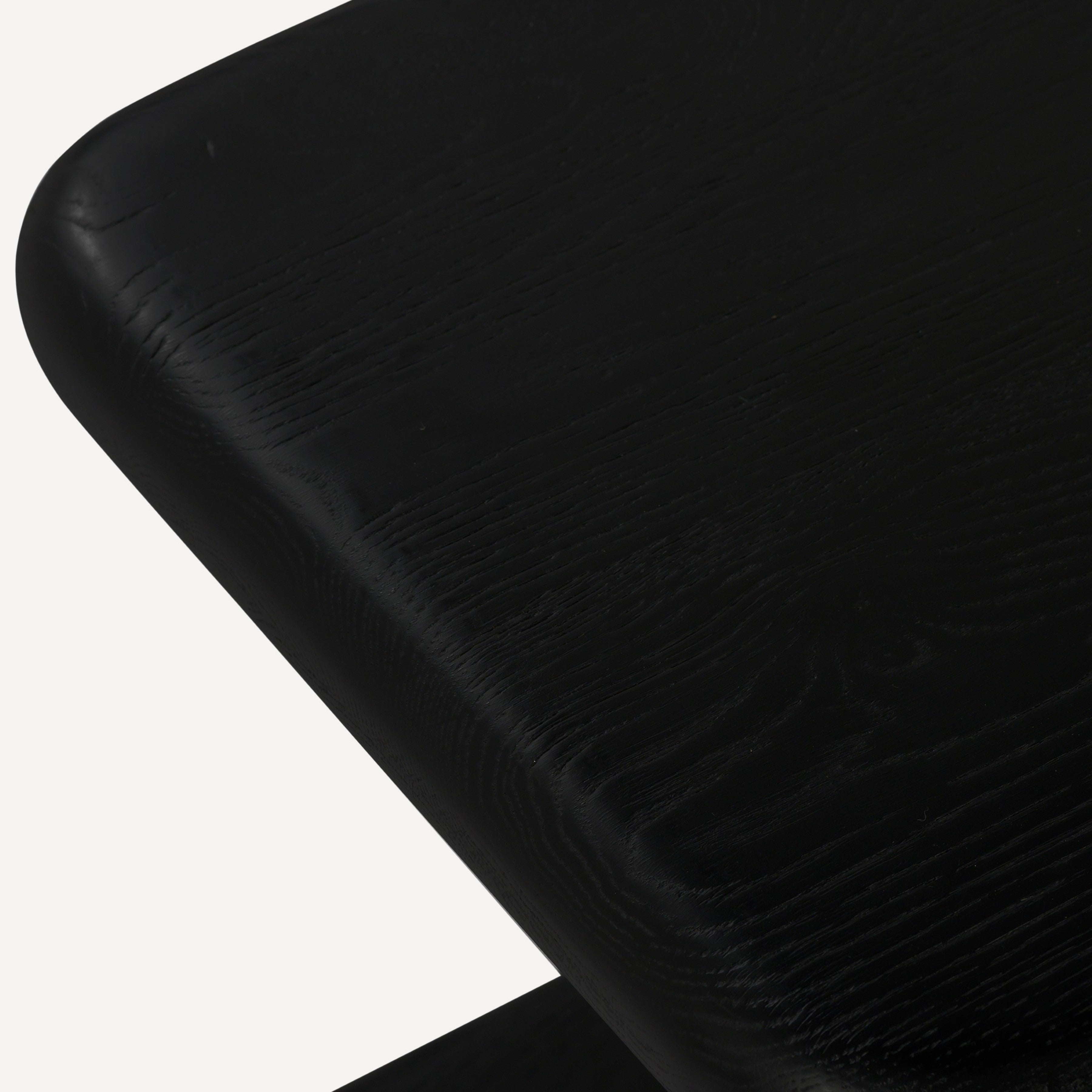 Laurel Solid White Oak Low Shelving - Charcoal