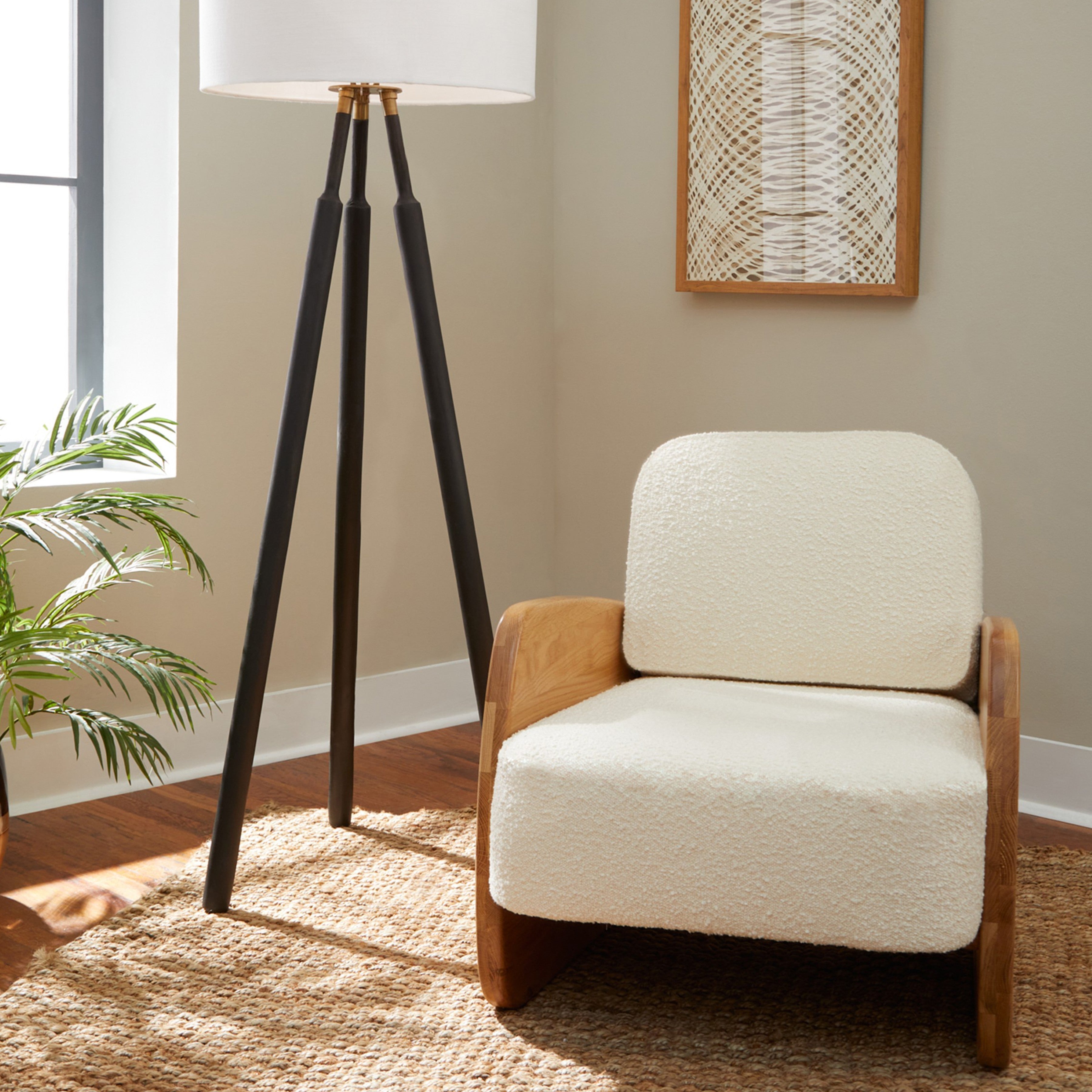 Laurel Solid White Oak Lounge Chair