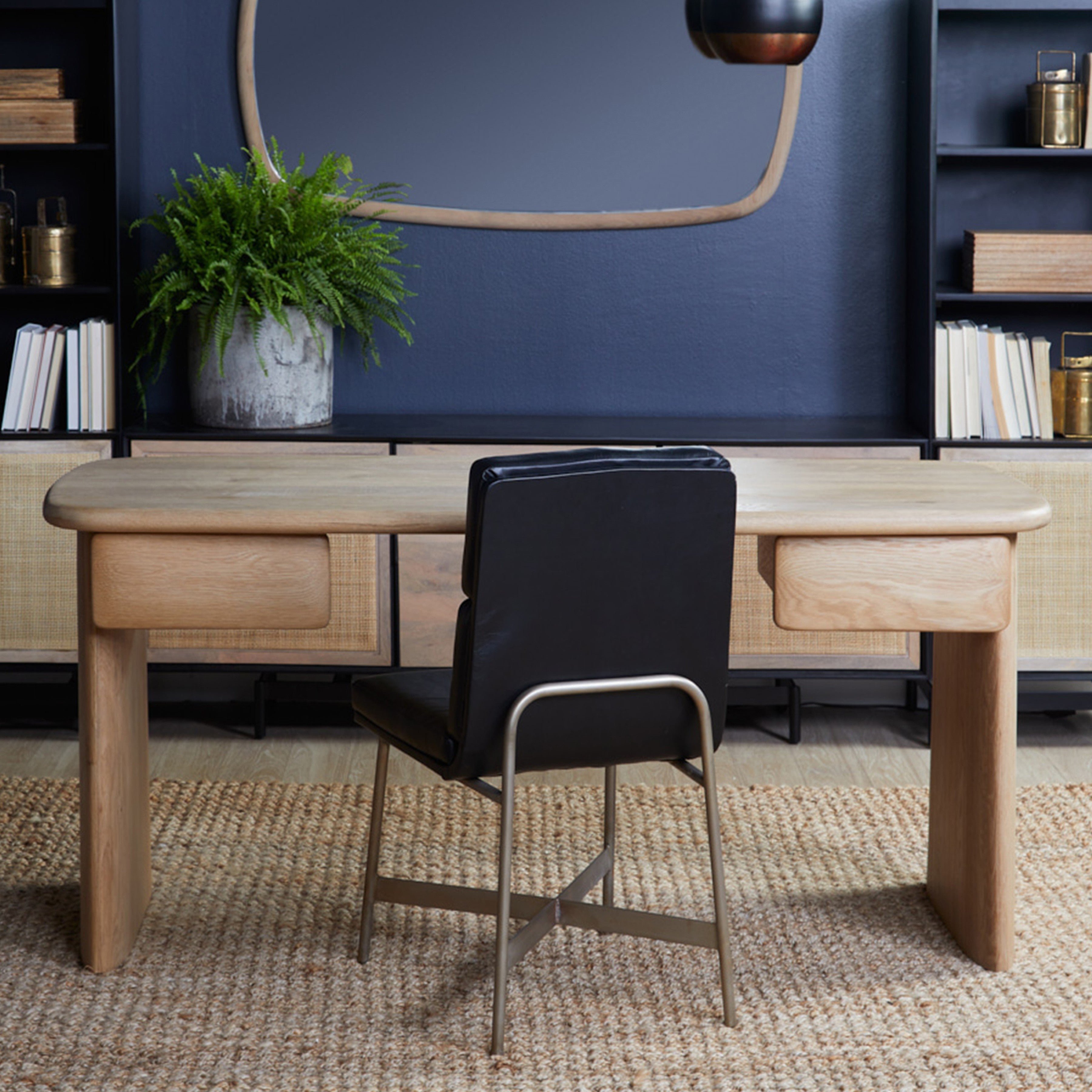 Laurel Solid White Oak Desk 66" - Natural