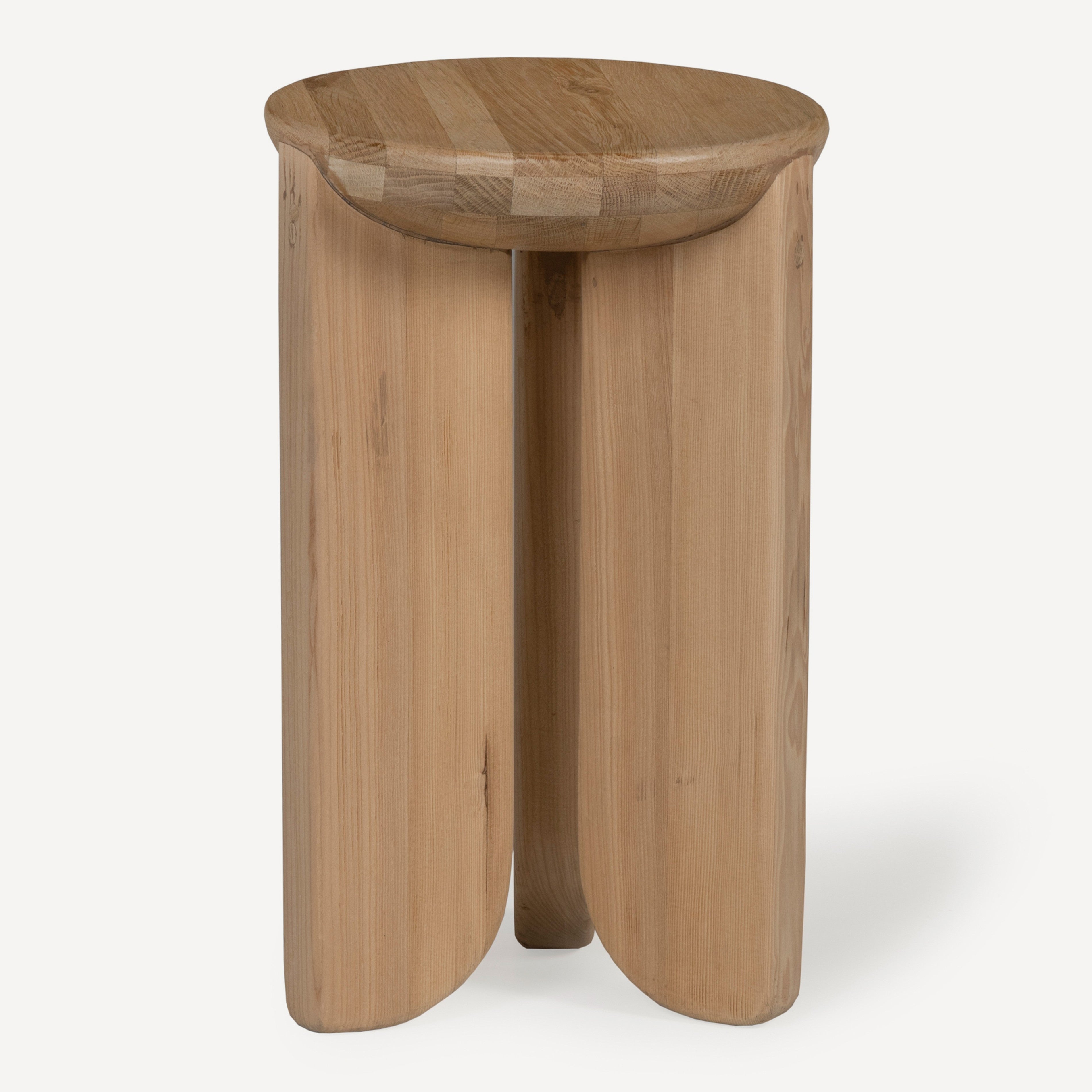 Hemi Solid White Oak Side Table