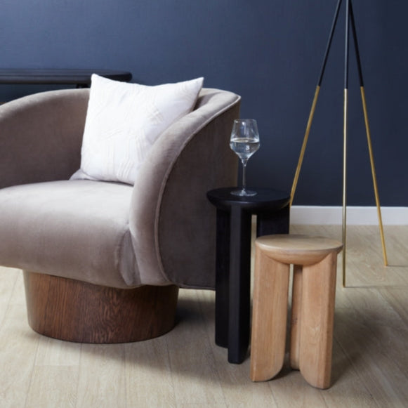 Hemi Solid White Oak Side Table