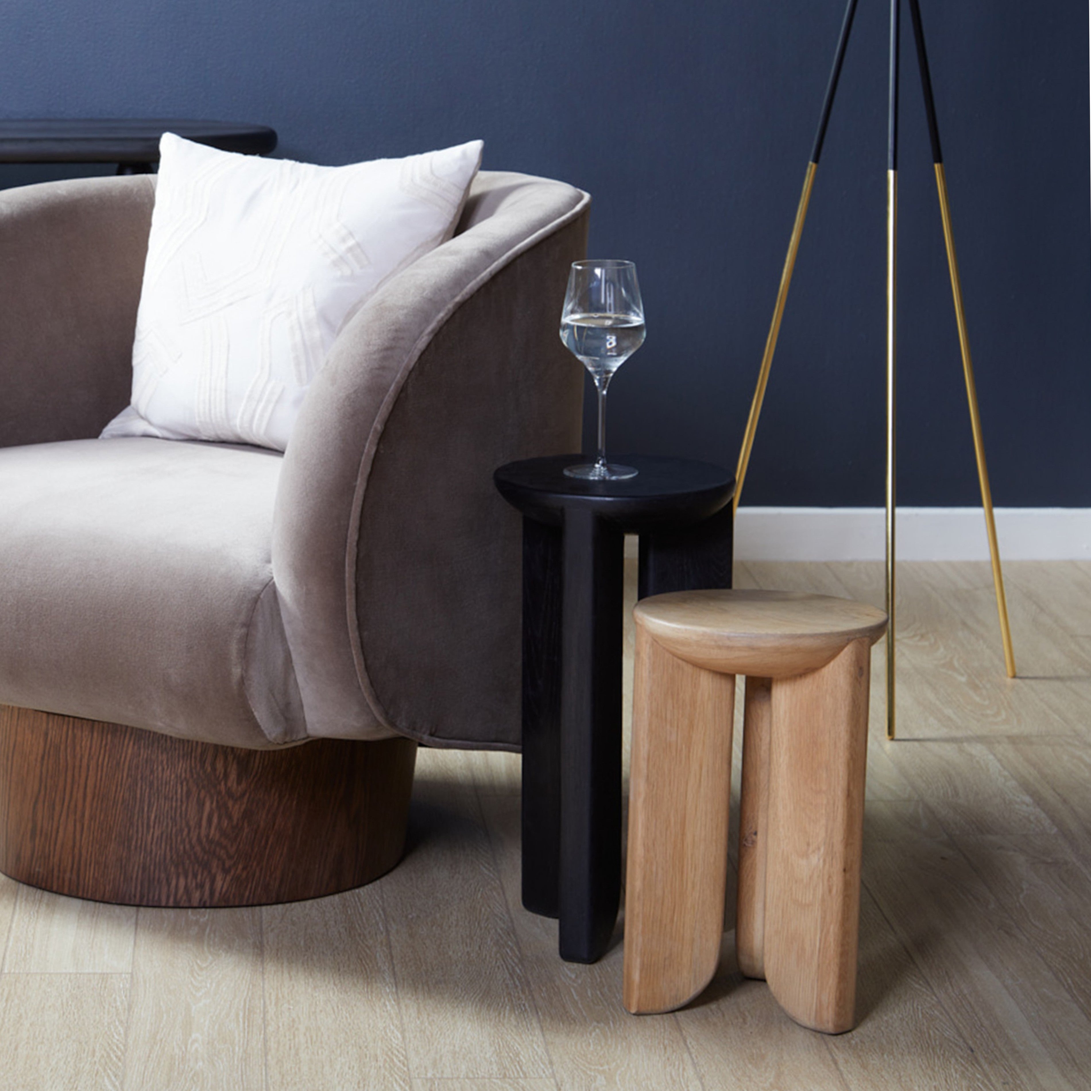Hemi Solid White Oak Side Table