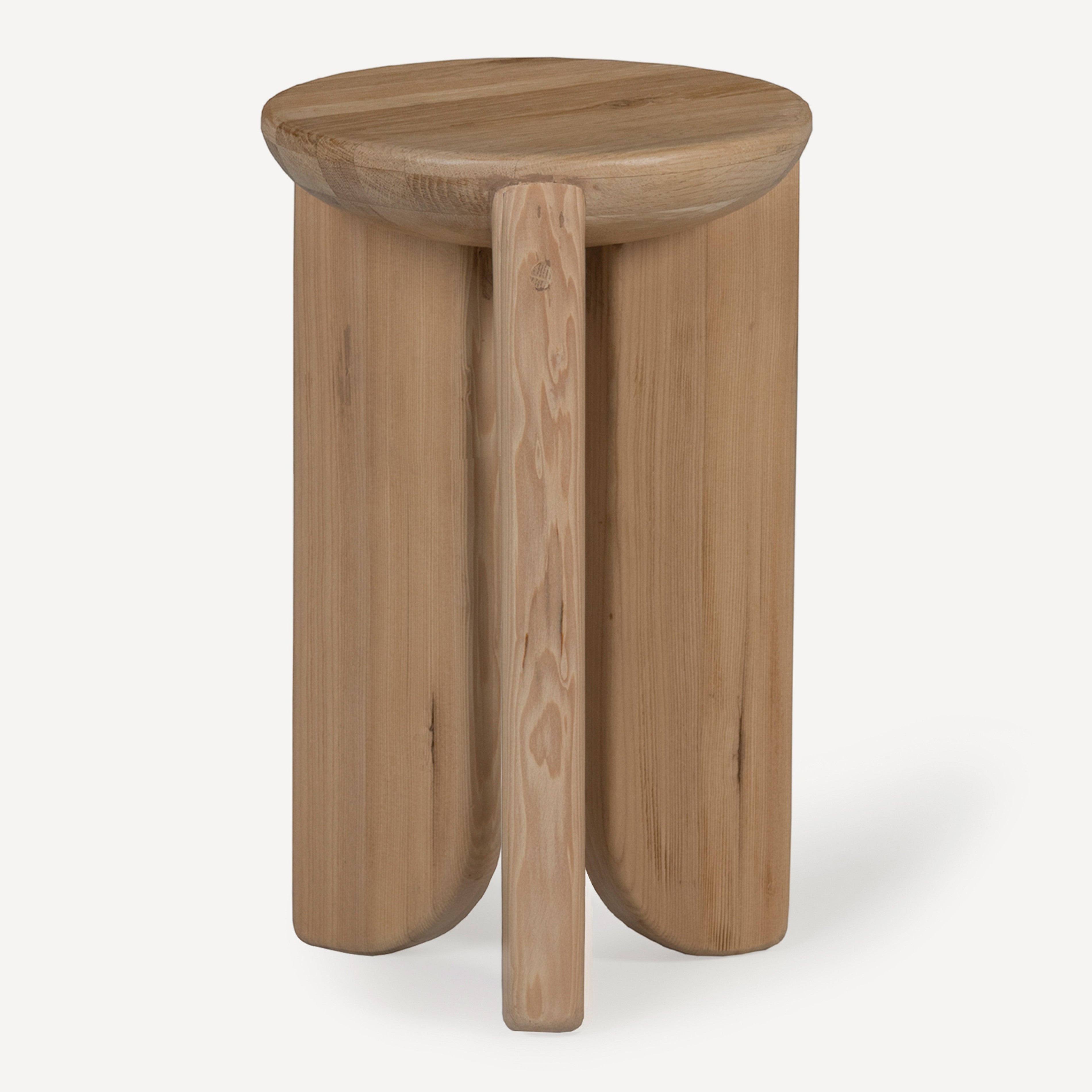 Hemi Solid White Oak Side Table