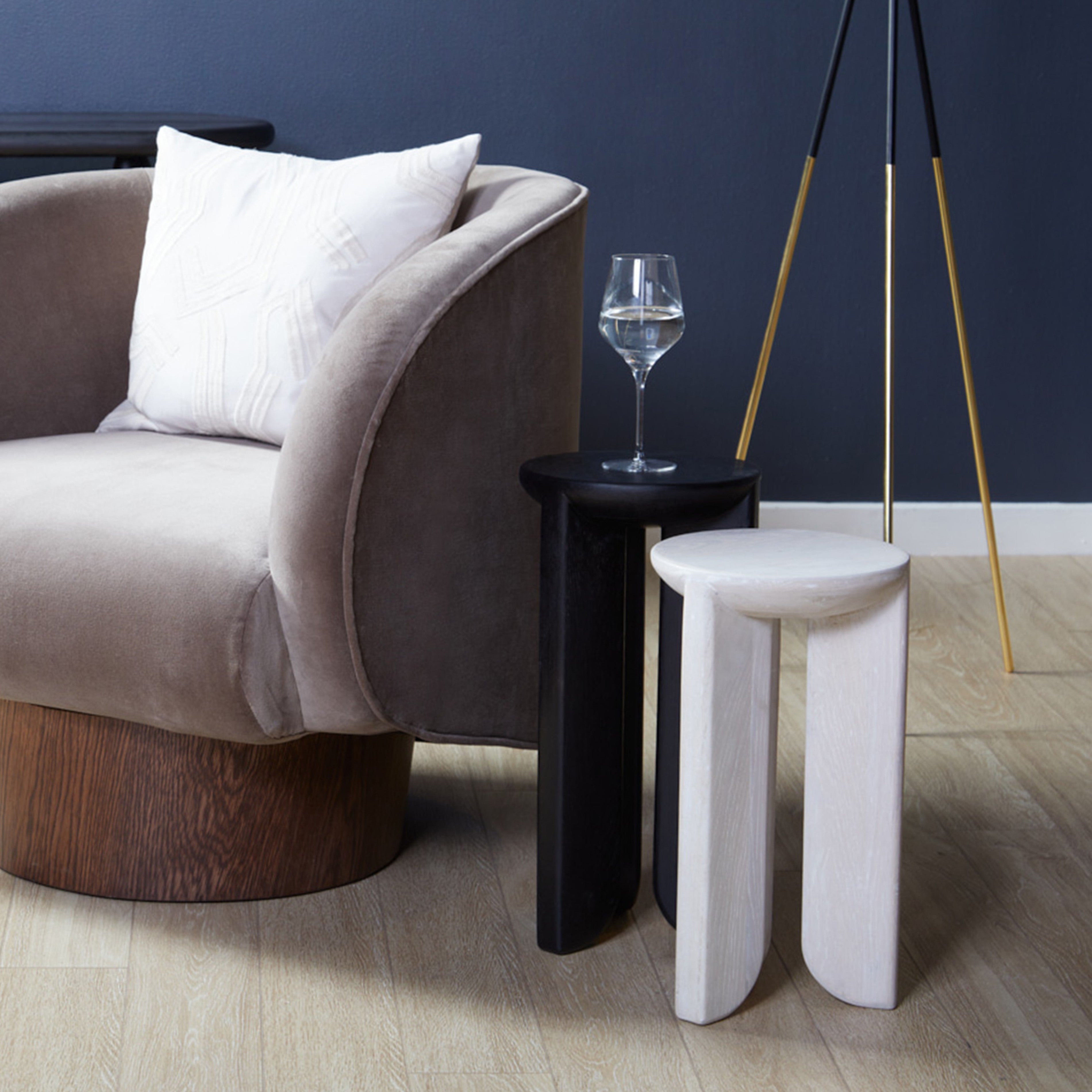 Hemi Solid White Oak Side Table