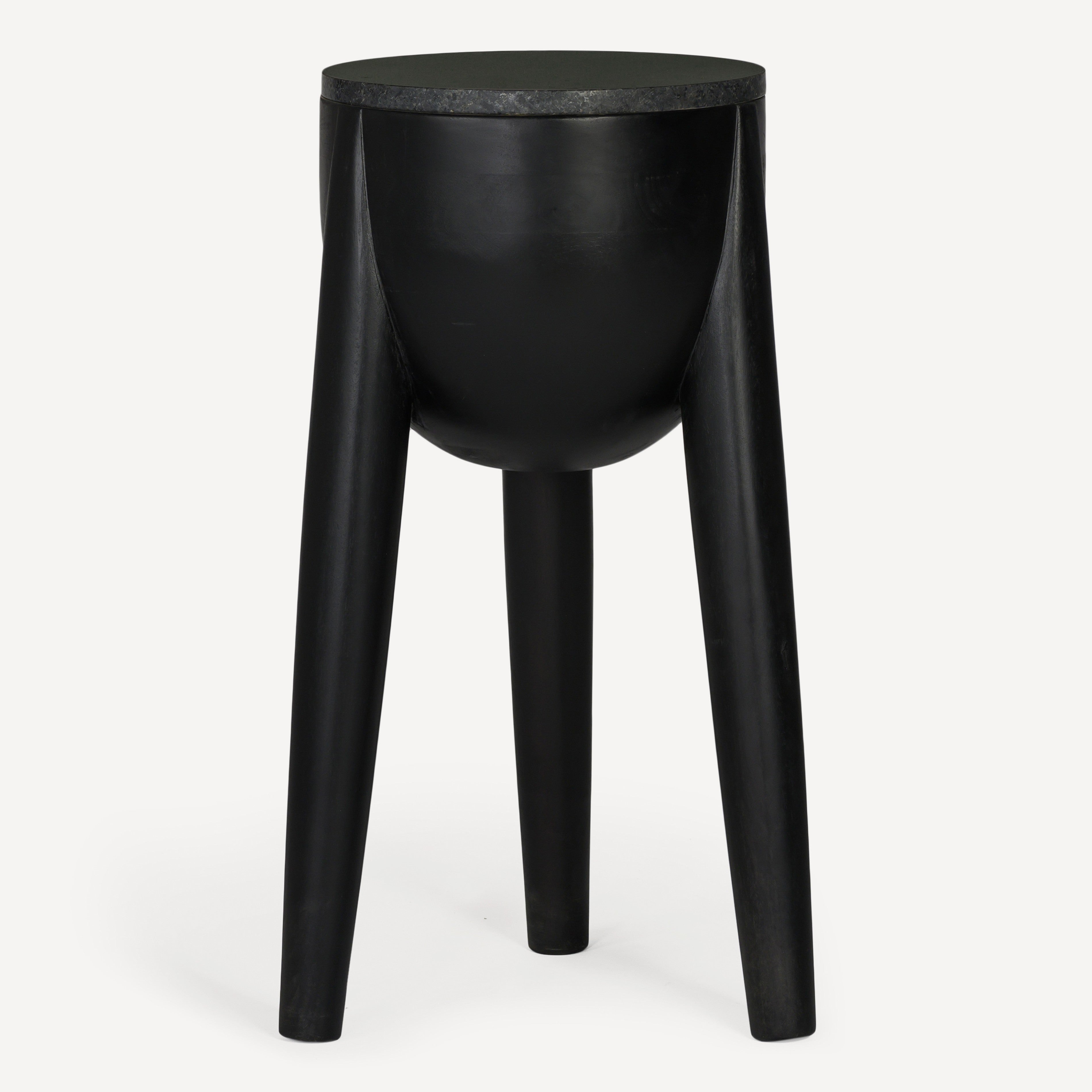 Stance Marble Solid Wood Accent Table