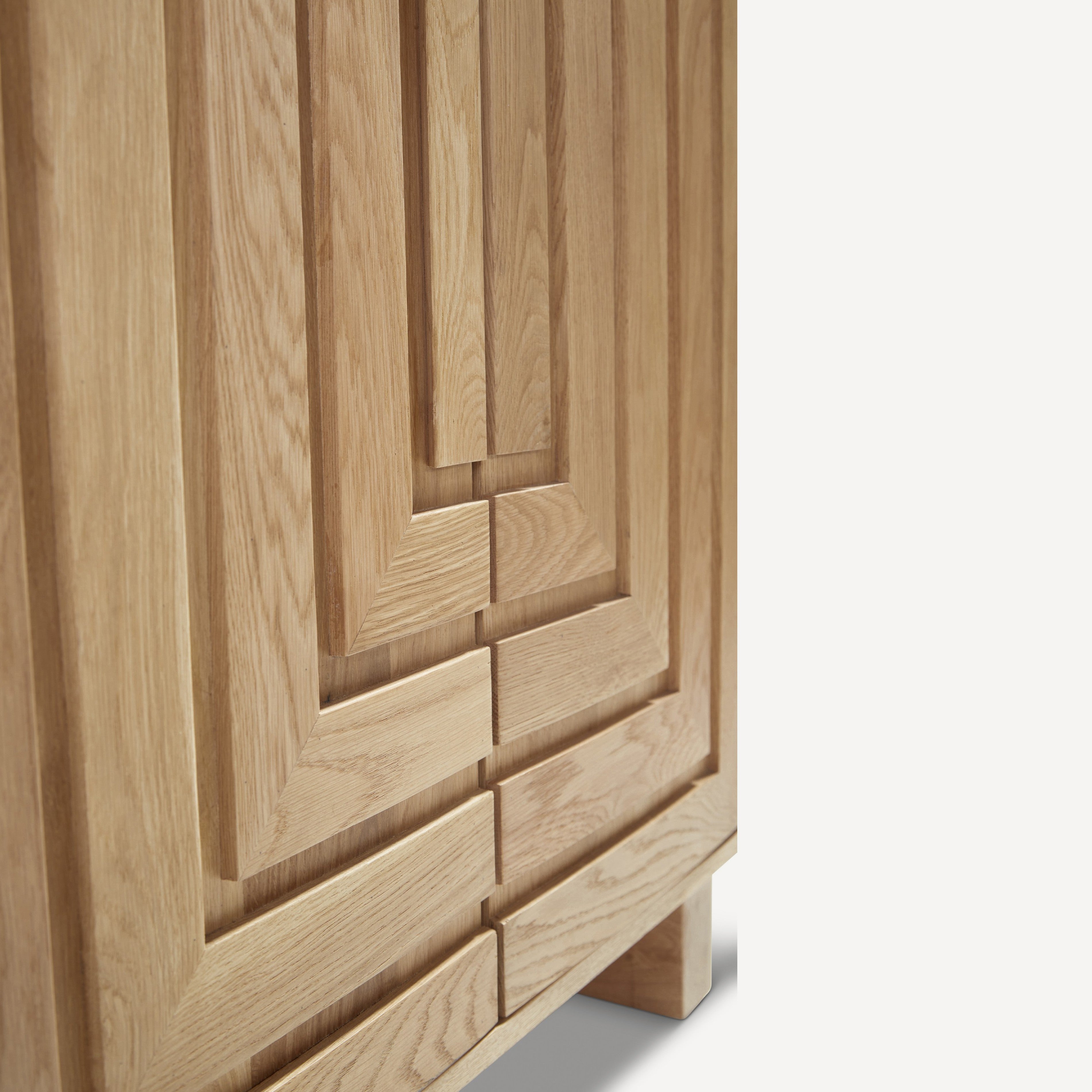 Array Solid White Oak Large Cabinet - Natural