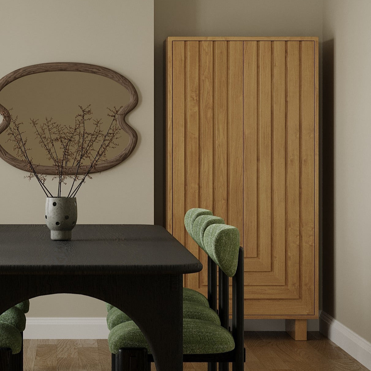 Array Solid White Oak Large Cabinet - Natural