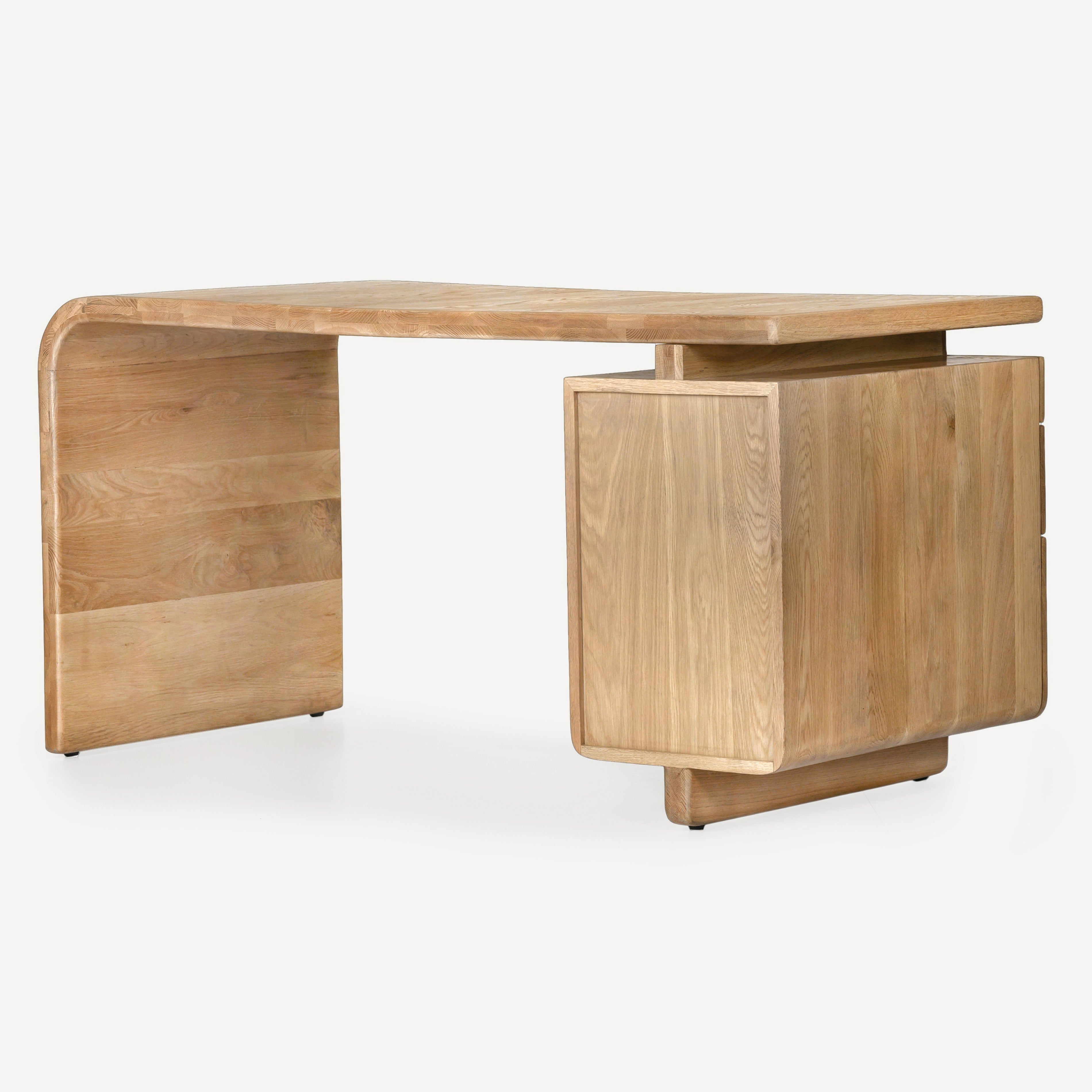 Current Solid White Oak Desk - Natural