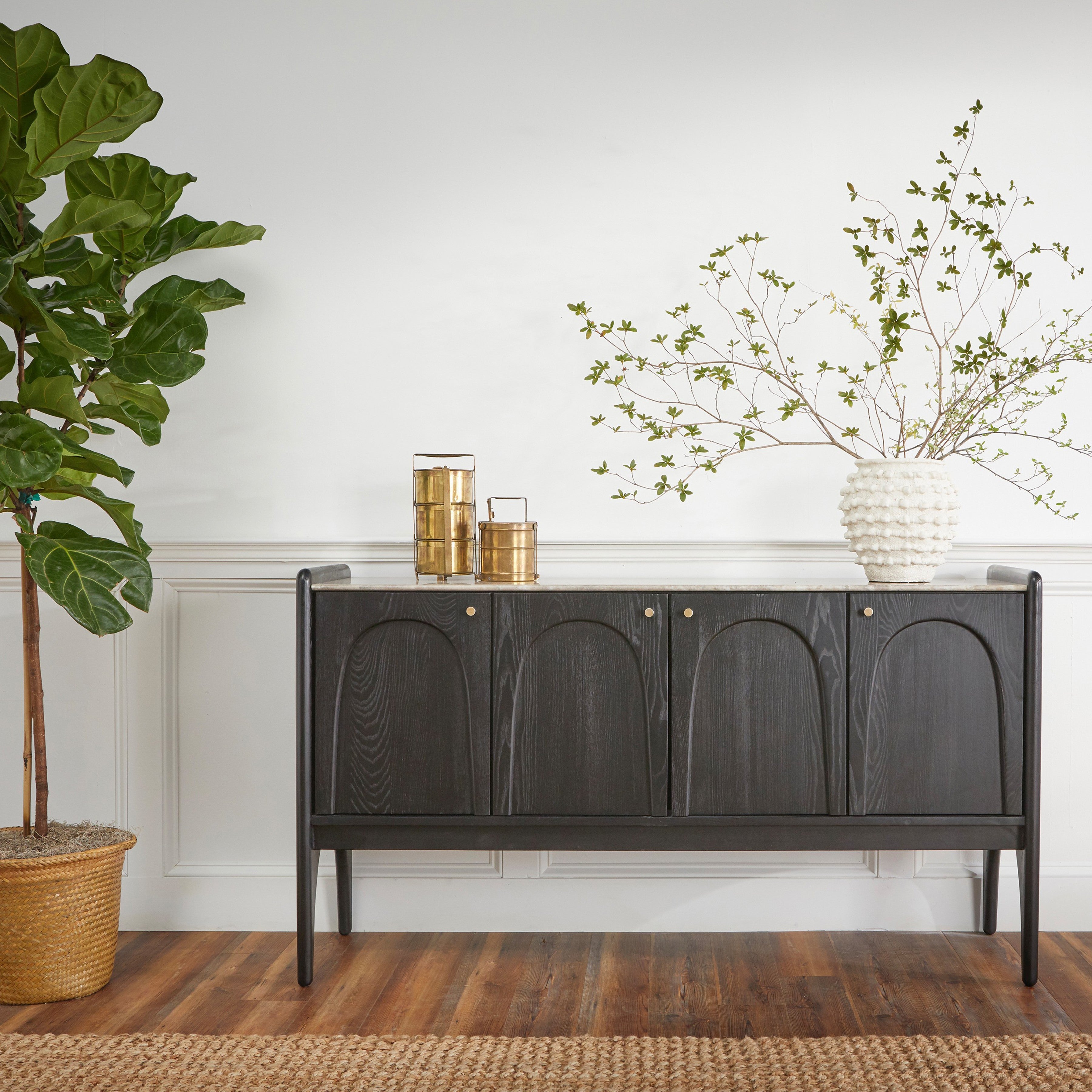 Luna Oak Marble Sideboard
