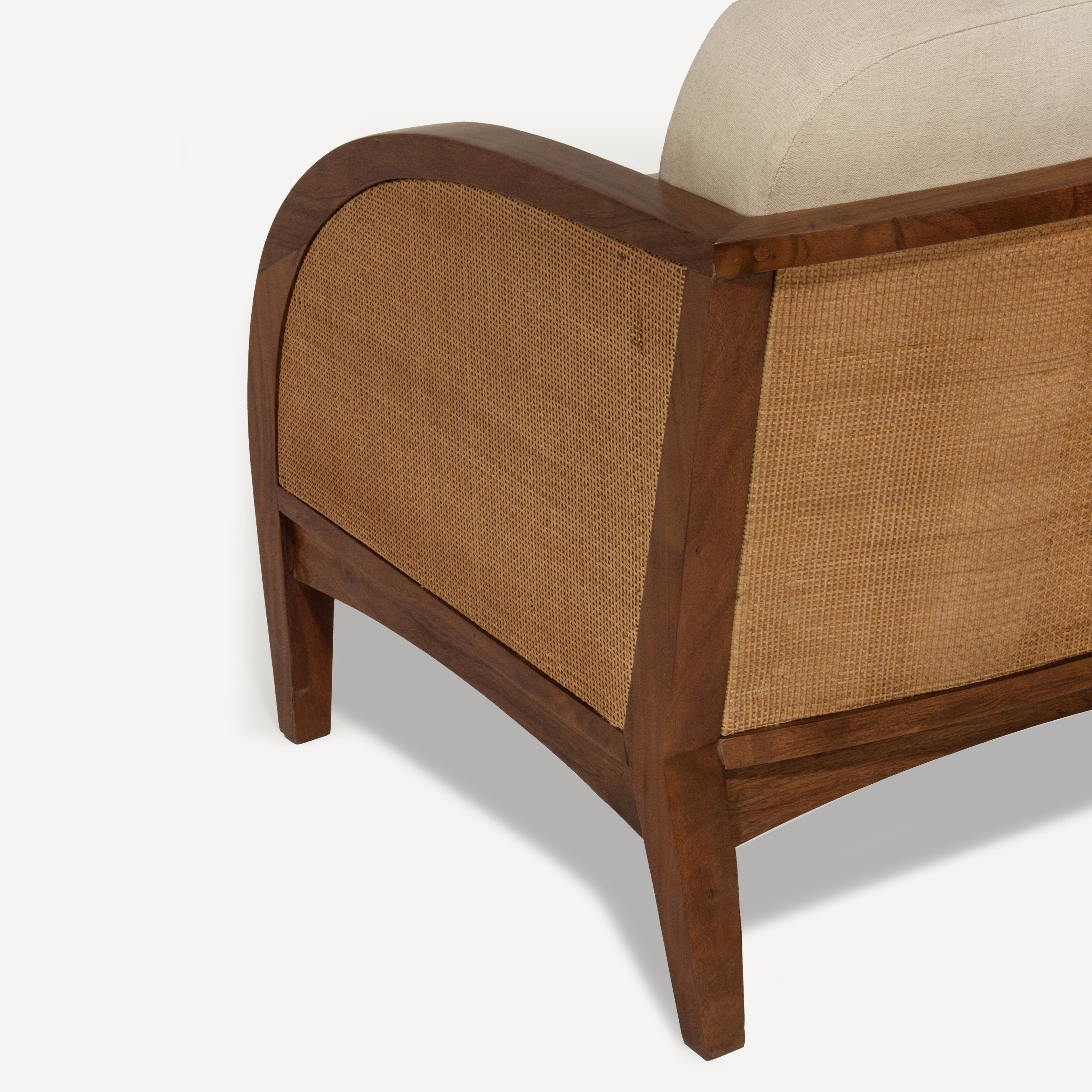 Francisco Cane Solid Wood Lounge
