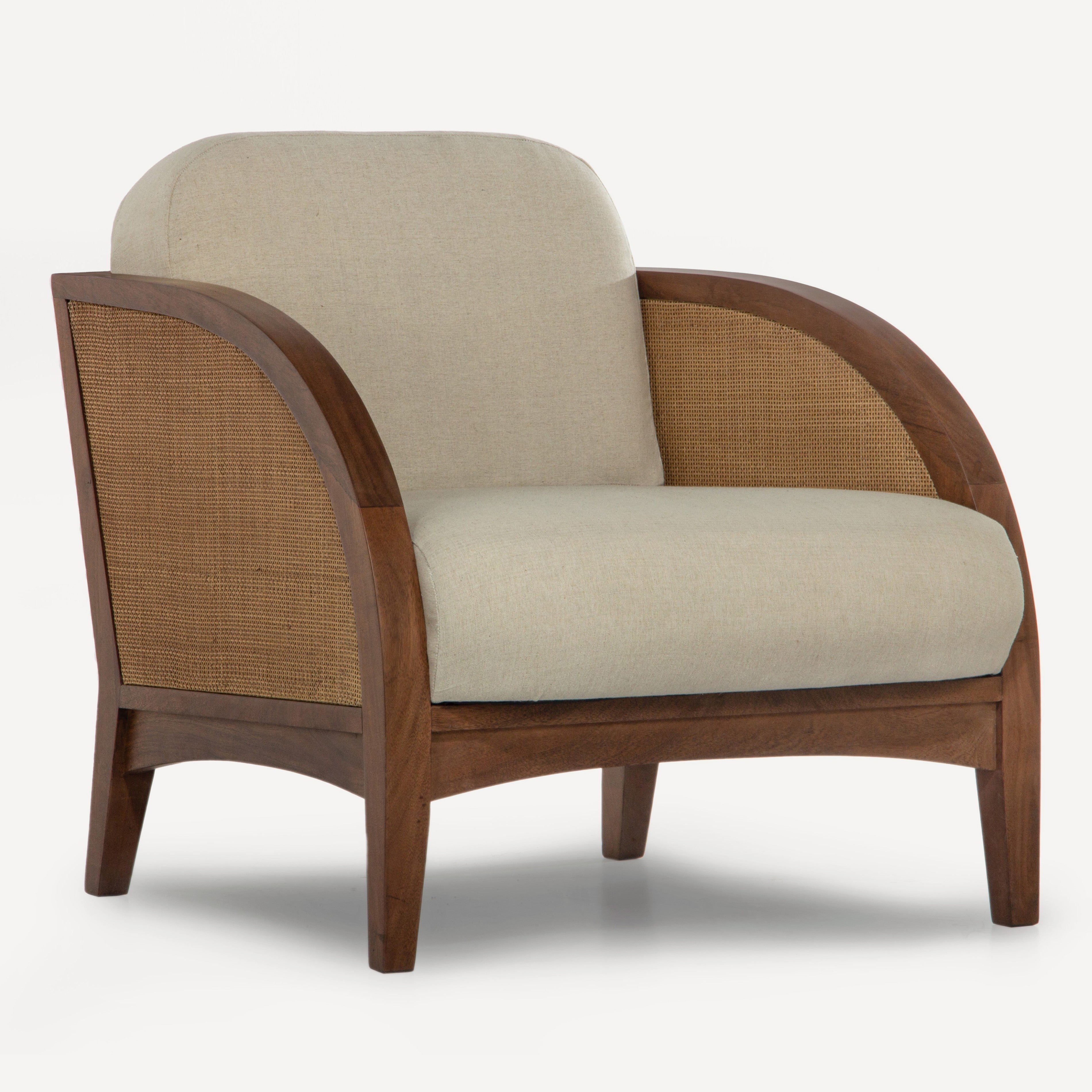 Francisco Cane Solid Wood Lounge