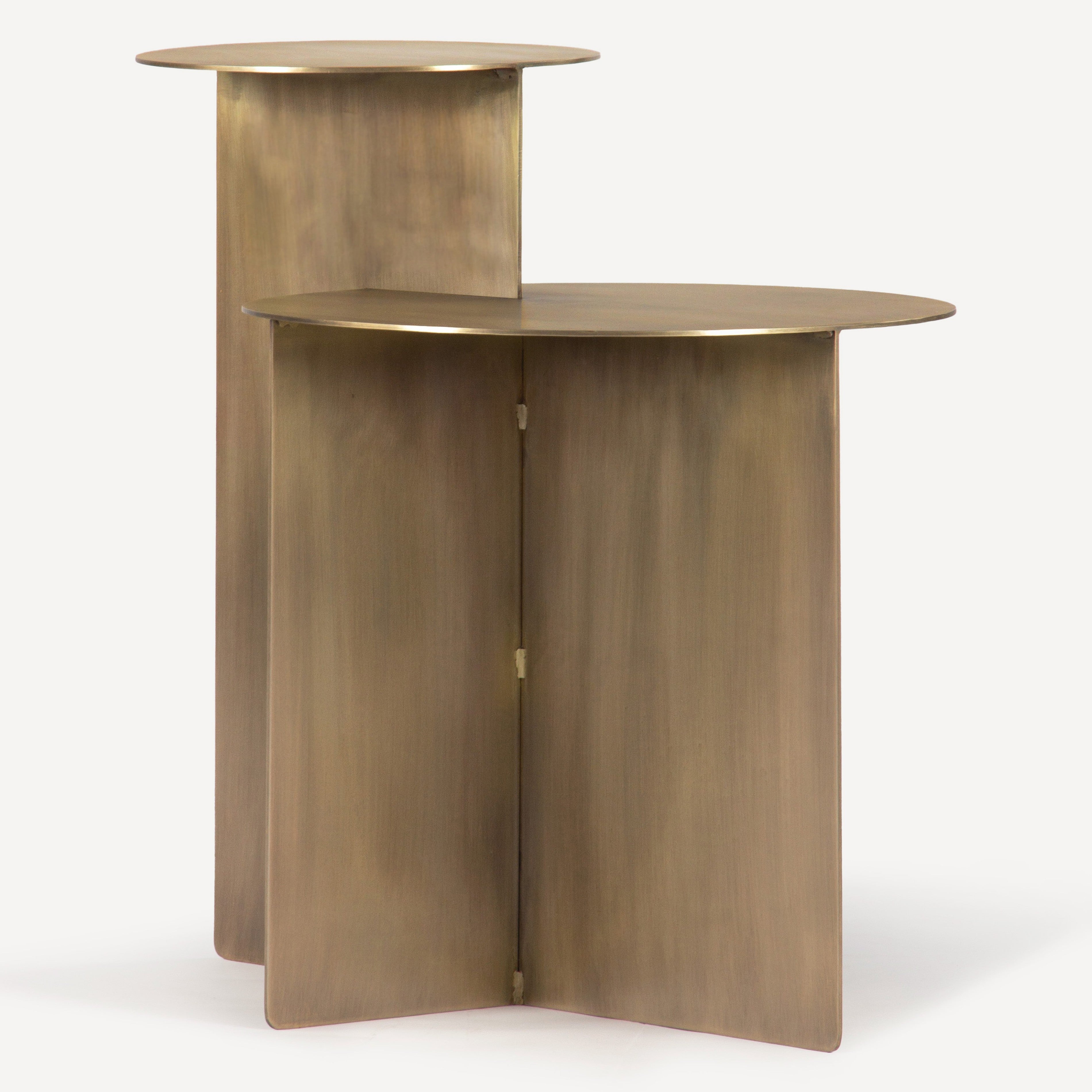 Eclipse Antique Brass Side Table