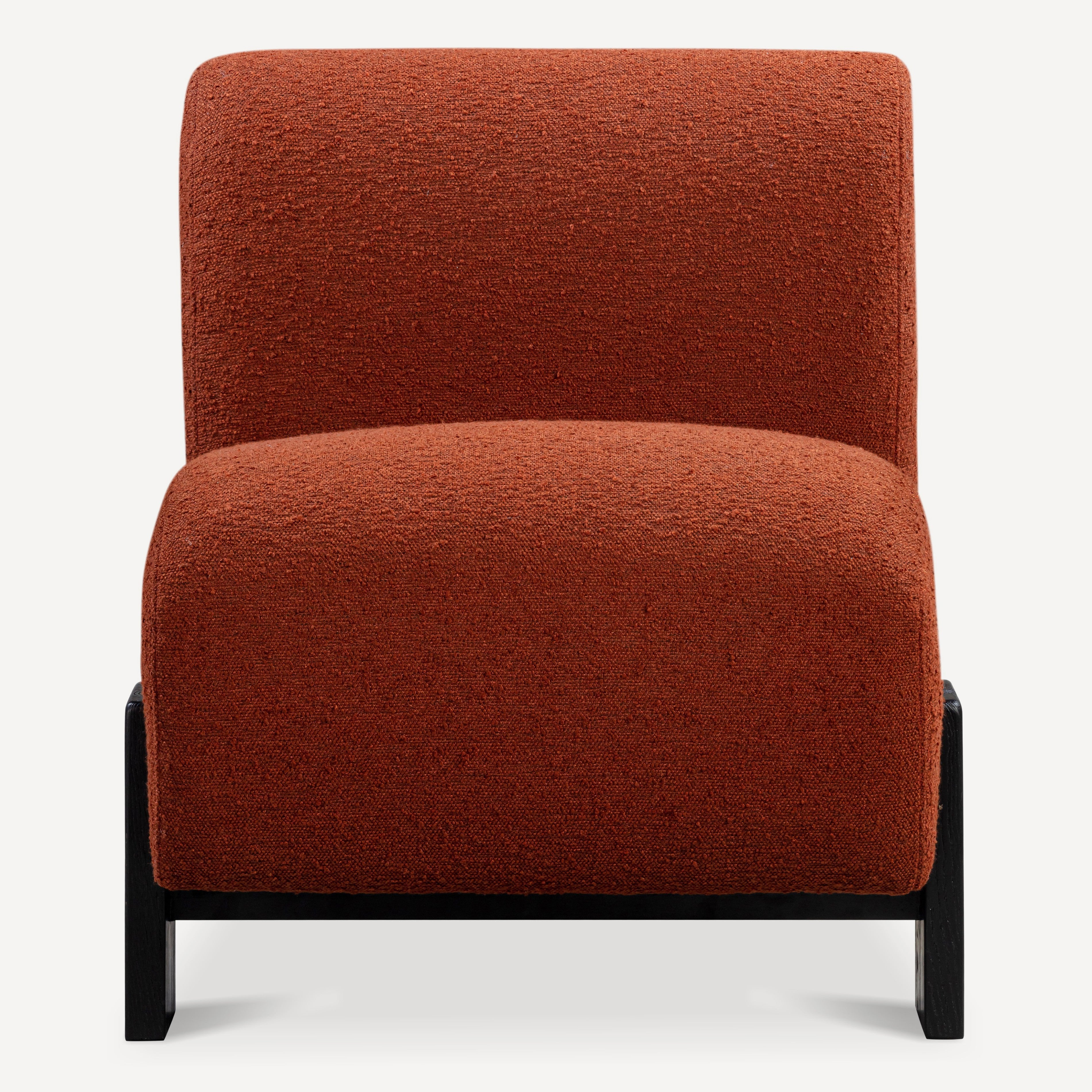 Hudson Upholstered Solid Oak Accent Chair