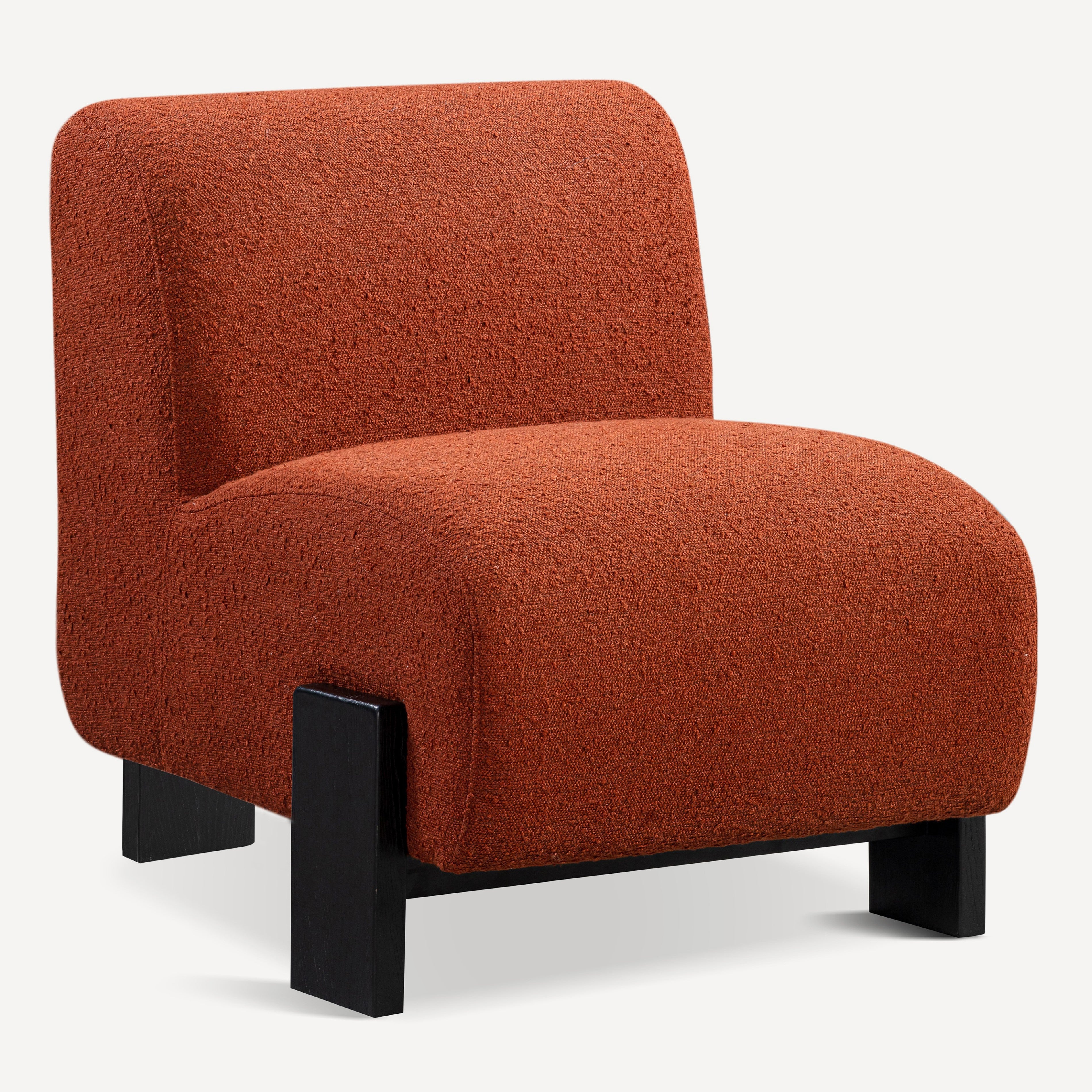 Hudson Upholstered Solid Oak Accent Chair