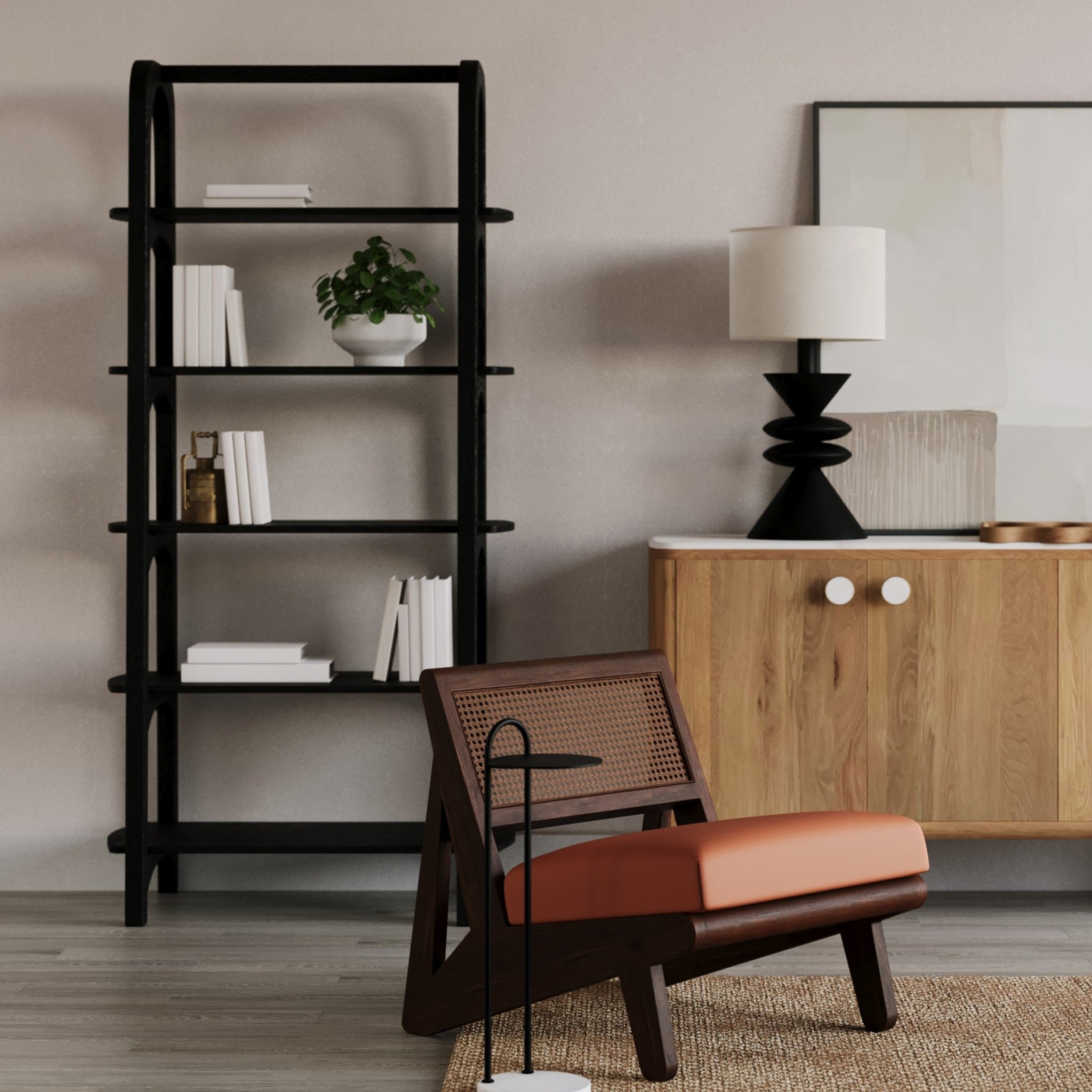 Luna Solid Oak Shelving
