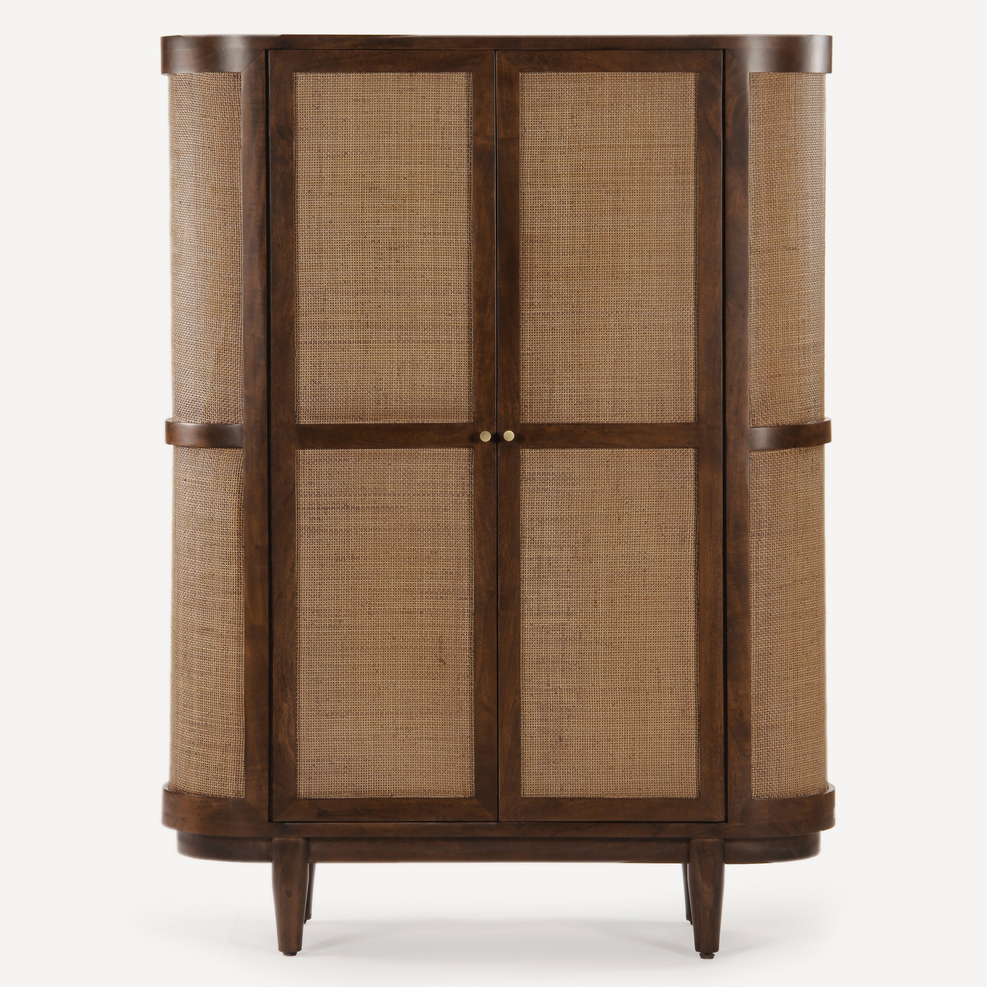 Canggu Cane Solid Wood Cabinet