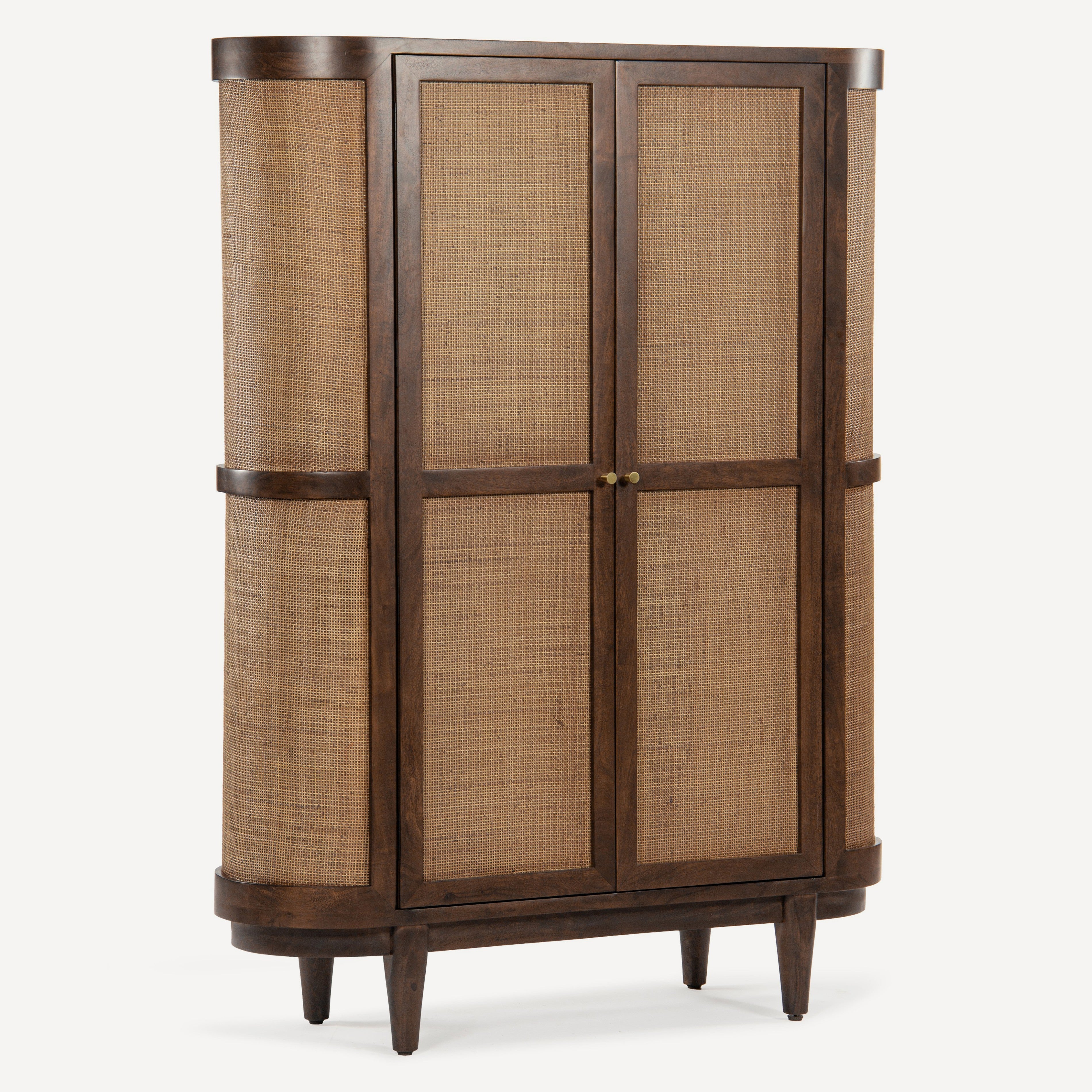 Canggu Cane Solid Wood Cabinet
