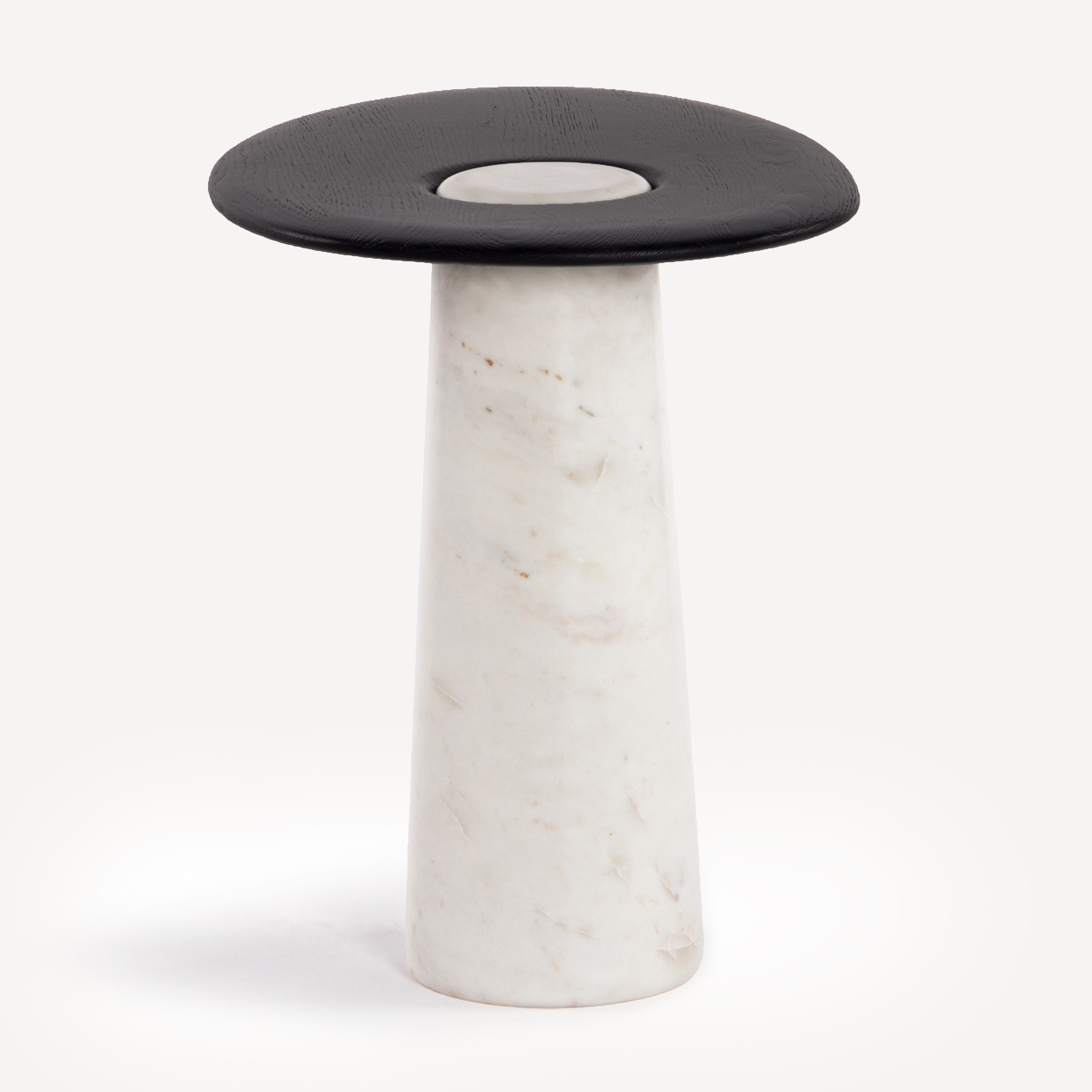 Cora Oak Marble Side Table