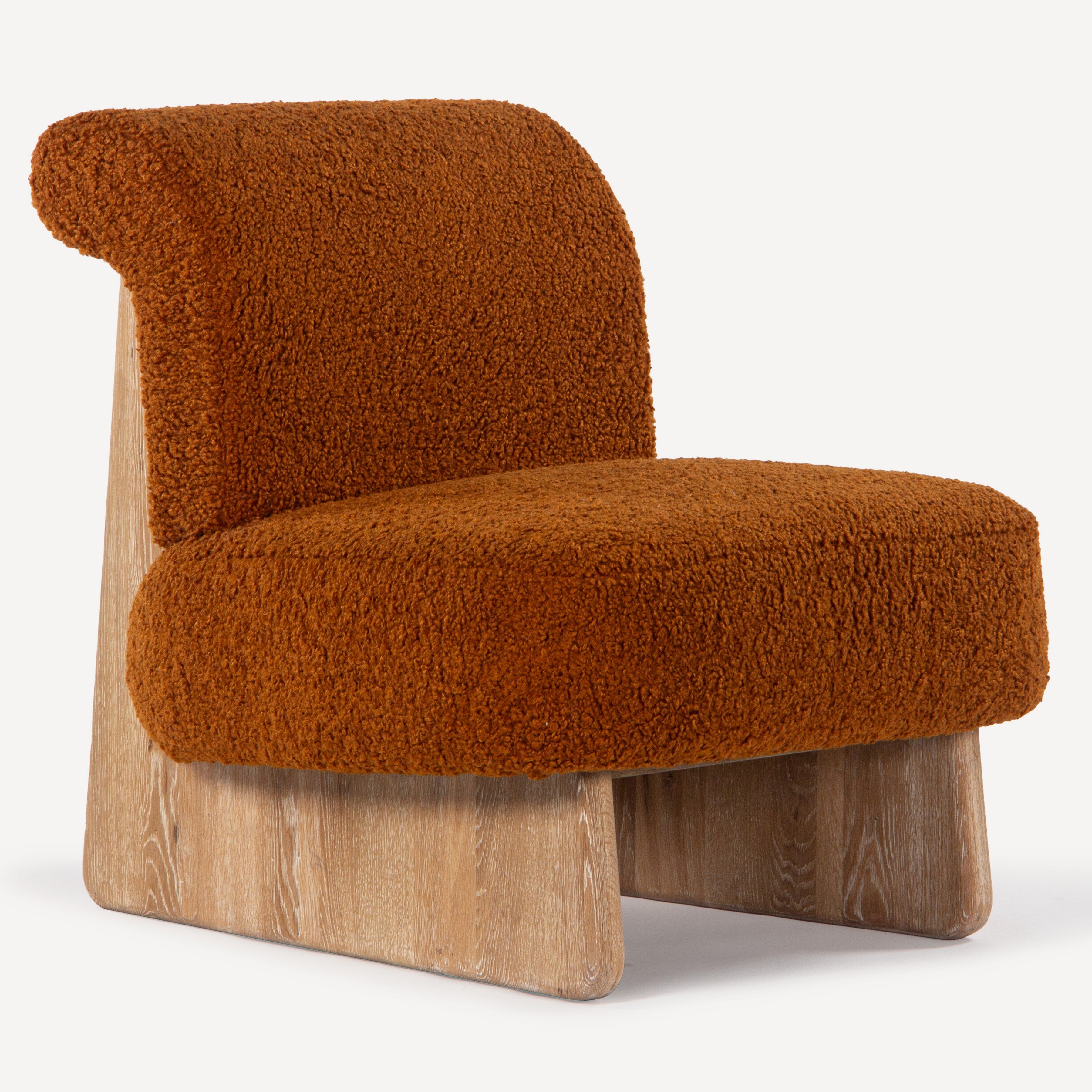 Pronto Upholstered Oak Accent Chair