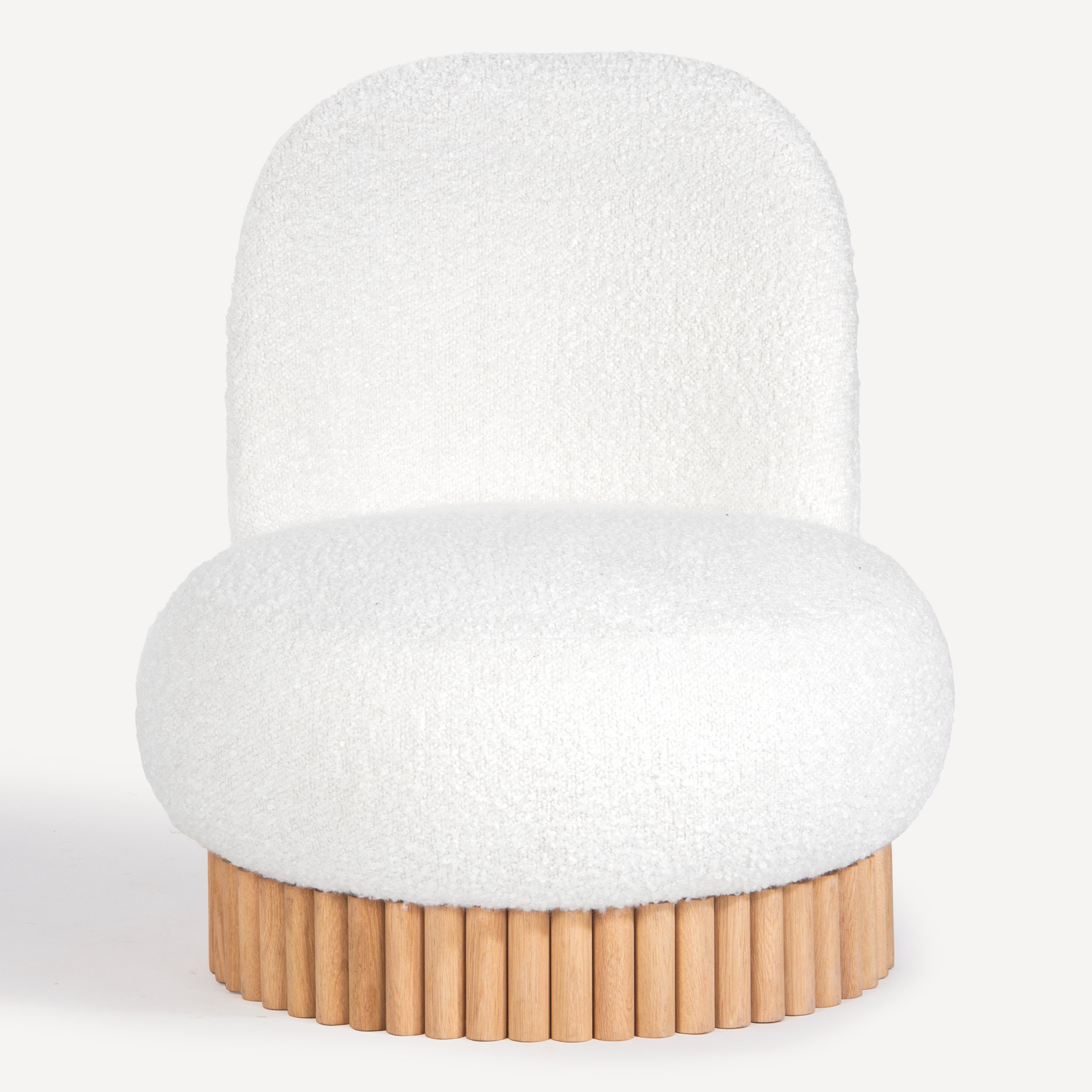Corso Swivel Upholstered Oak Accent Chair